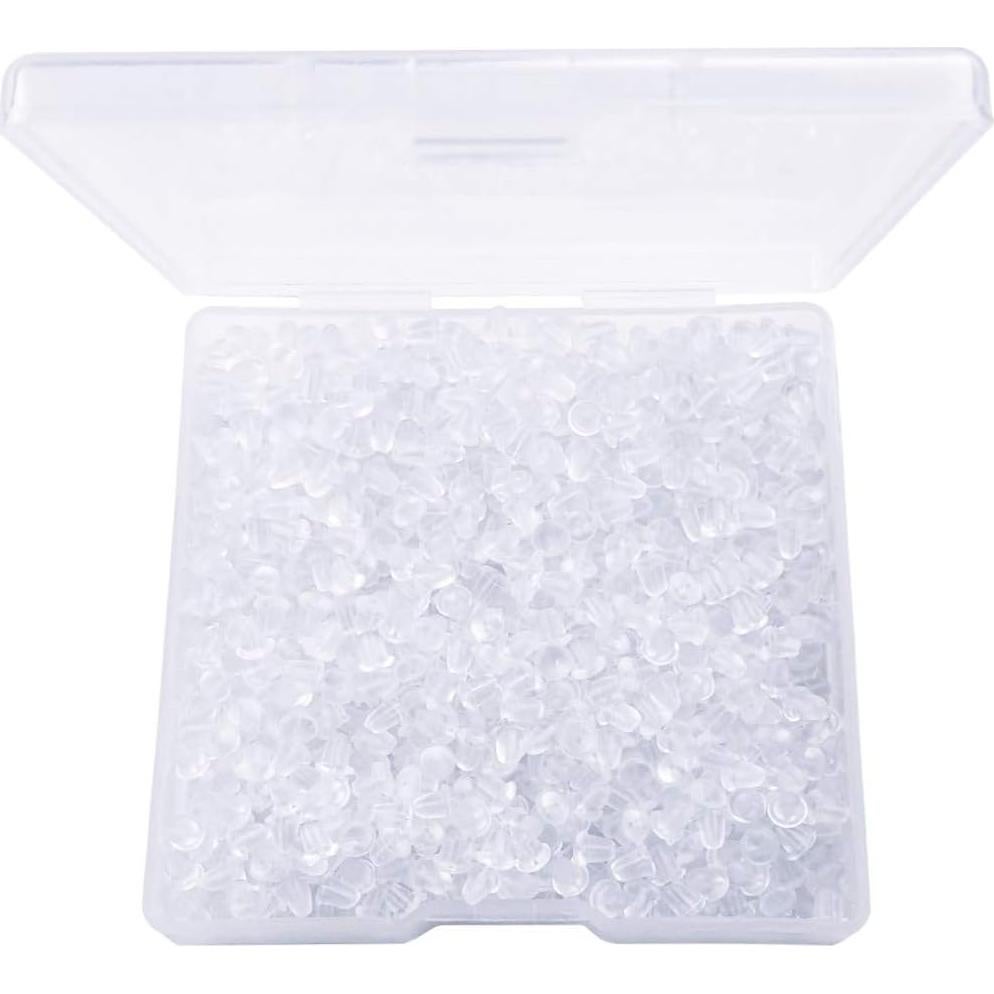1000 Tapones de Silicona Transparentes Yuntop para Pendientes