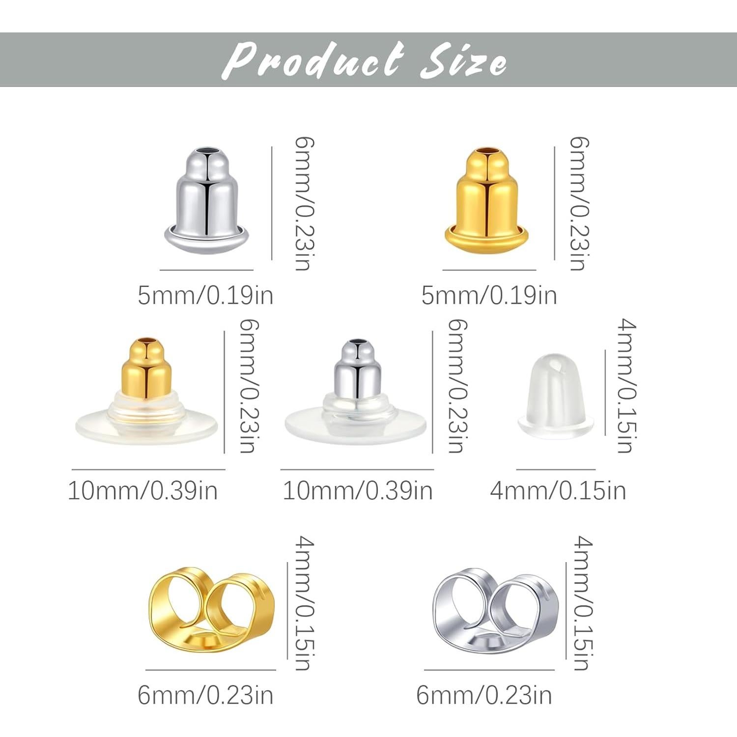 Respaldos de Pendientes Wullina 500PCS Silicona Hipoalergénica