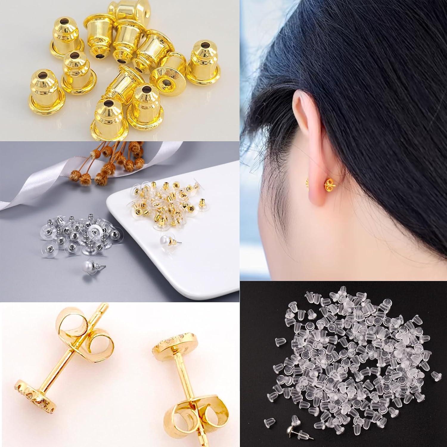 Respaldos de Pendientes Wullina 500PCS Silicona Hipoalergénica