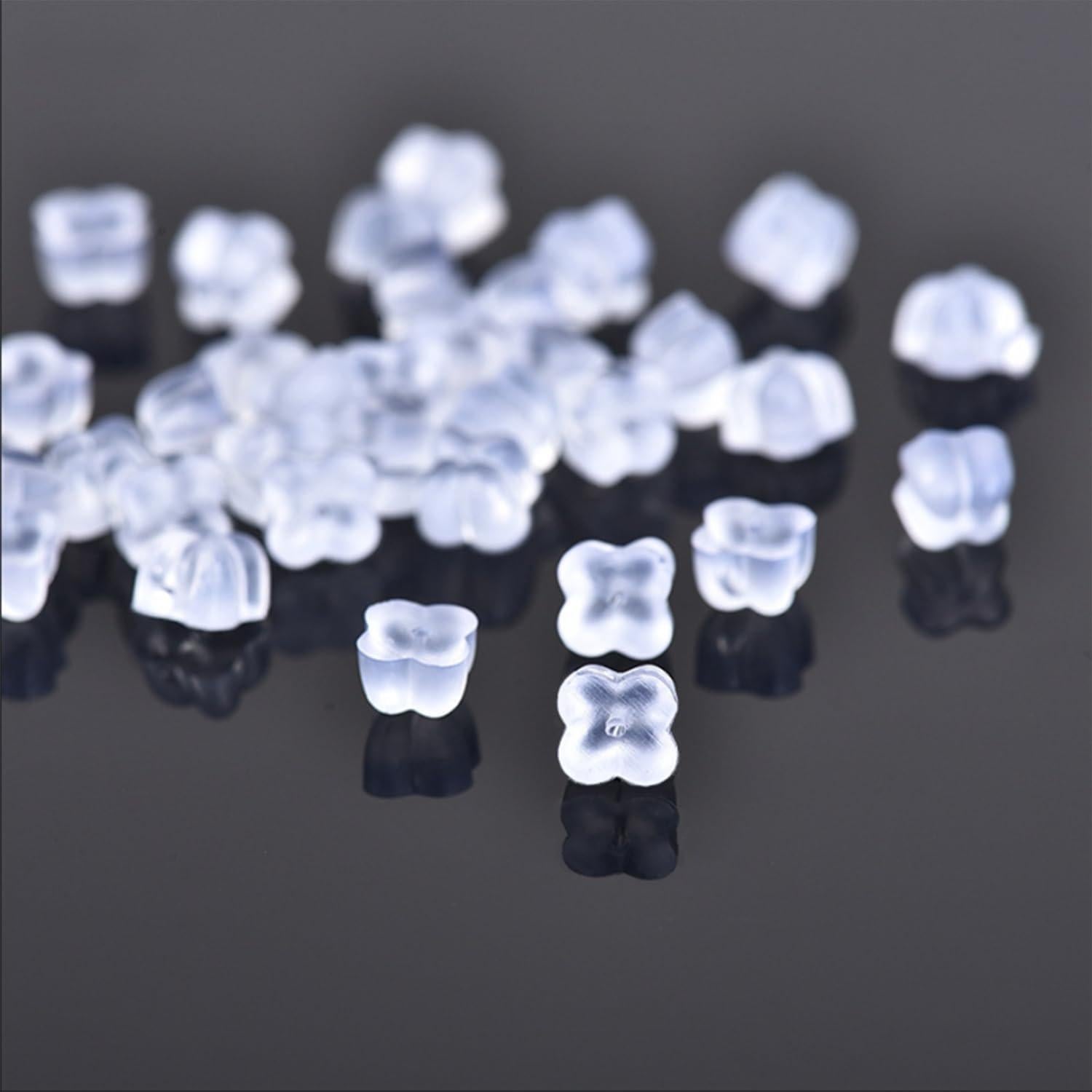 Respaldos de Aretes de Silicona Meniala - 200 Tapones Hipoalergénicos