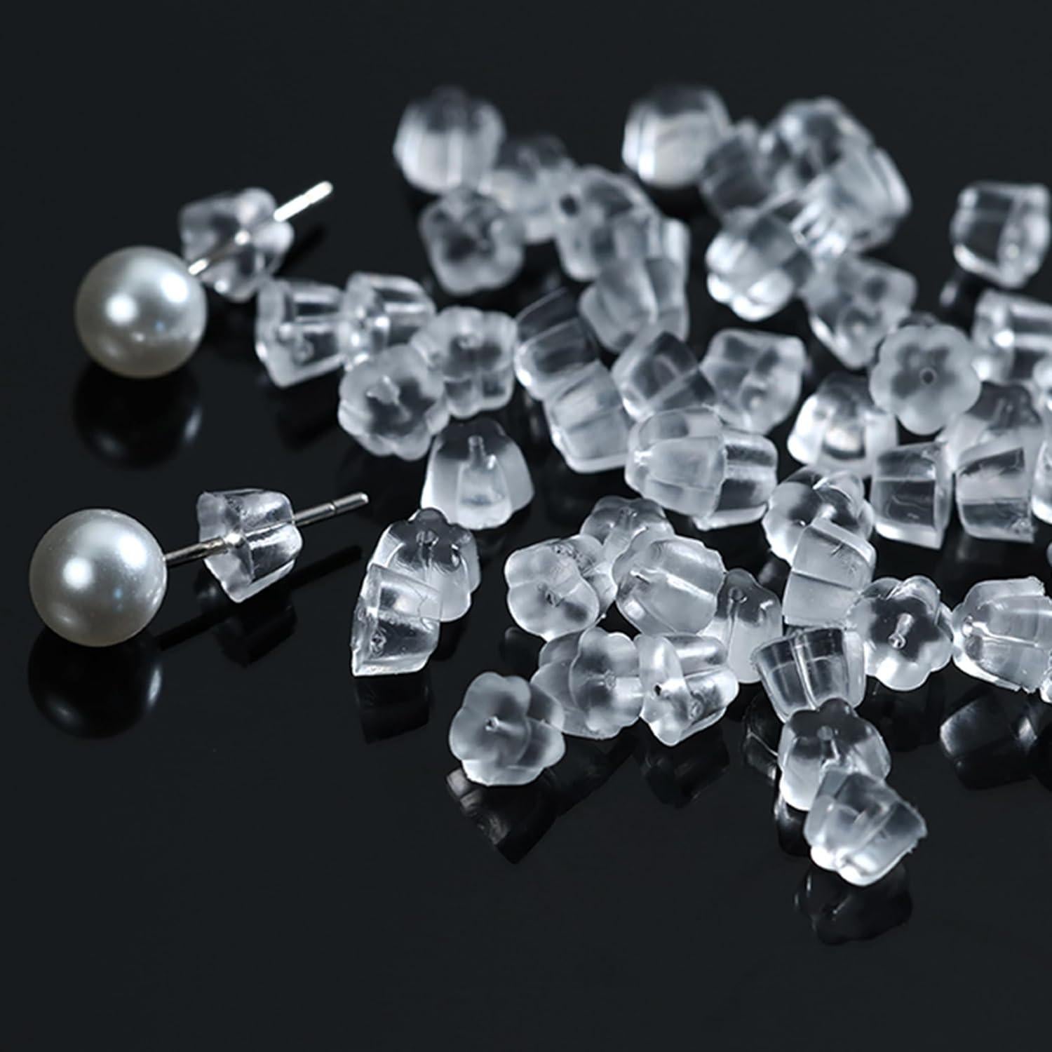 Respaldos de Aretes de Silicona Meniala - 200 Tapones Hipoalergénicos