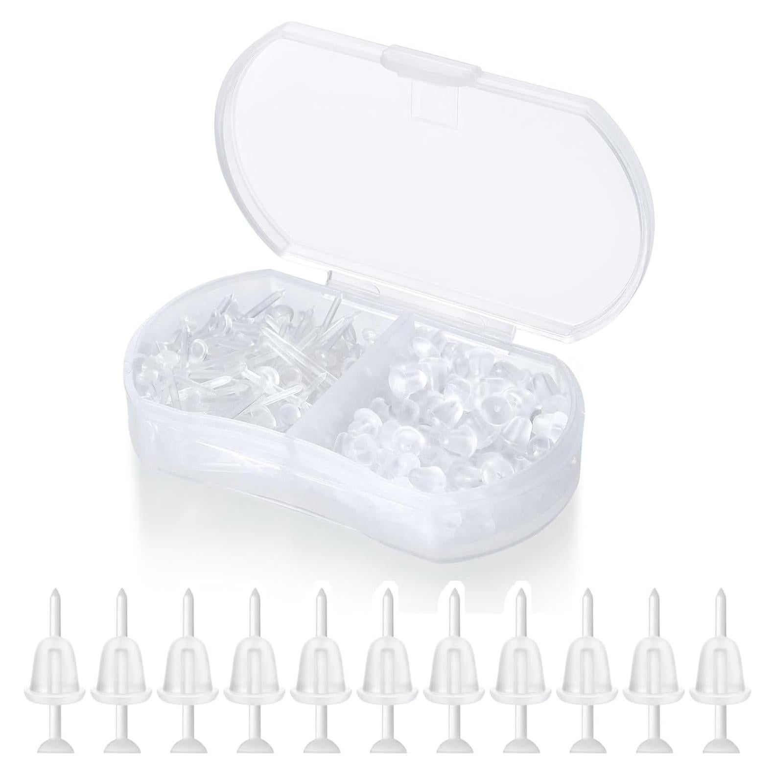 Pendientes de plástico Formulen 100 pares con respaldos de silicona