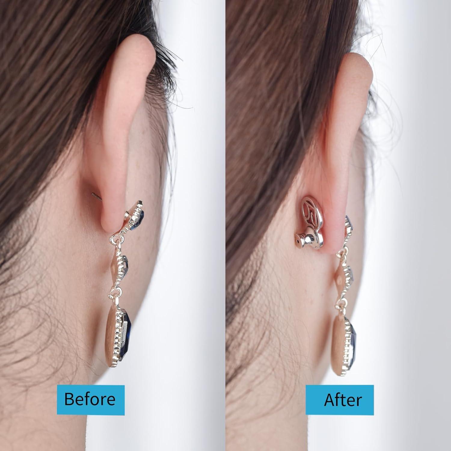 Resortes Elevadores para Pendientes DCRSLB Oro Blanco 16x8 mm