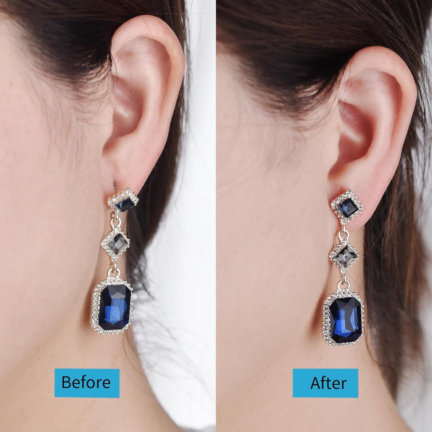 Resortes Elevadores para Pendientes DCRSLB Oro Blanco 16x8 mm