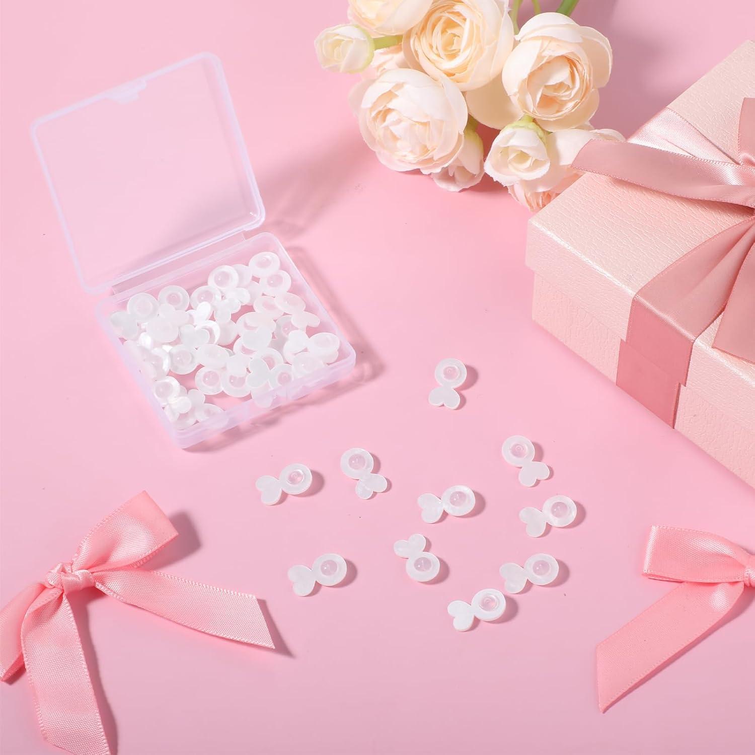 40 Soportes para Pendientes Caídos Lusofie Acrílico Silicona