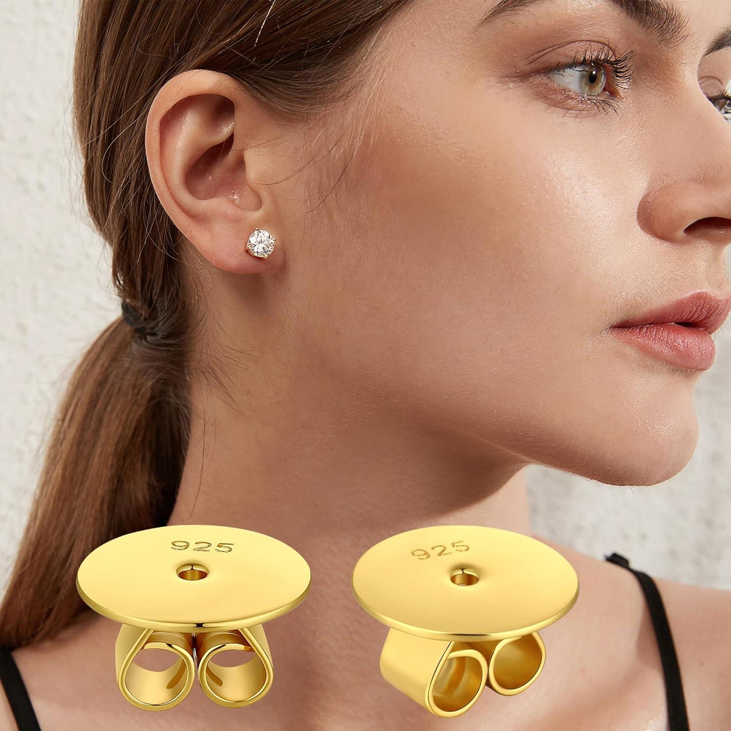 Resortes para Pendientes S925 Jiahanzb Hipoalergénicos 2 Pares