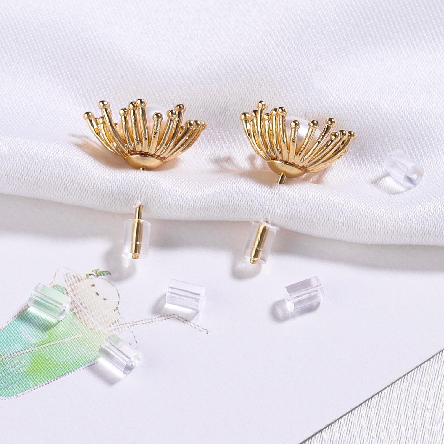 Respaldo de Aretes de Silicona Forise 500 Pcs Hipoalergénico