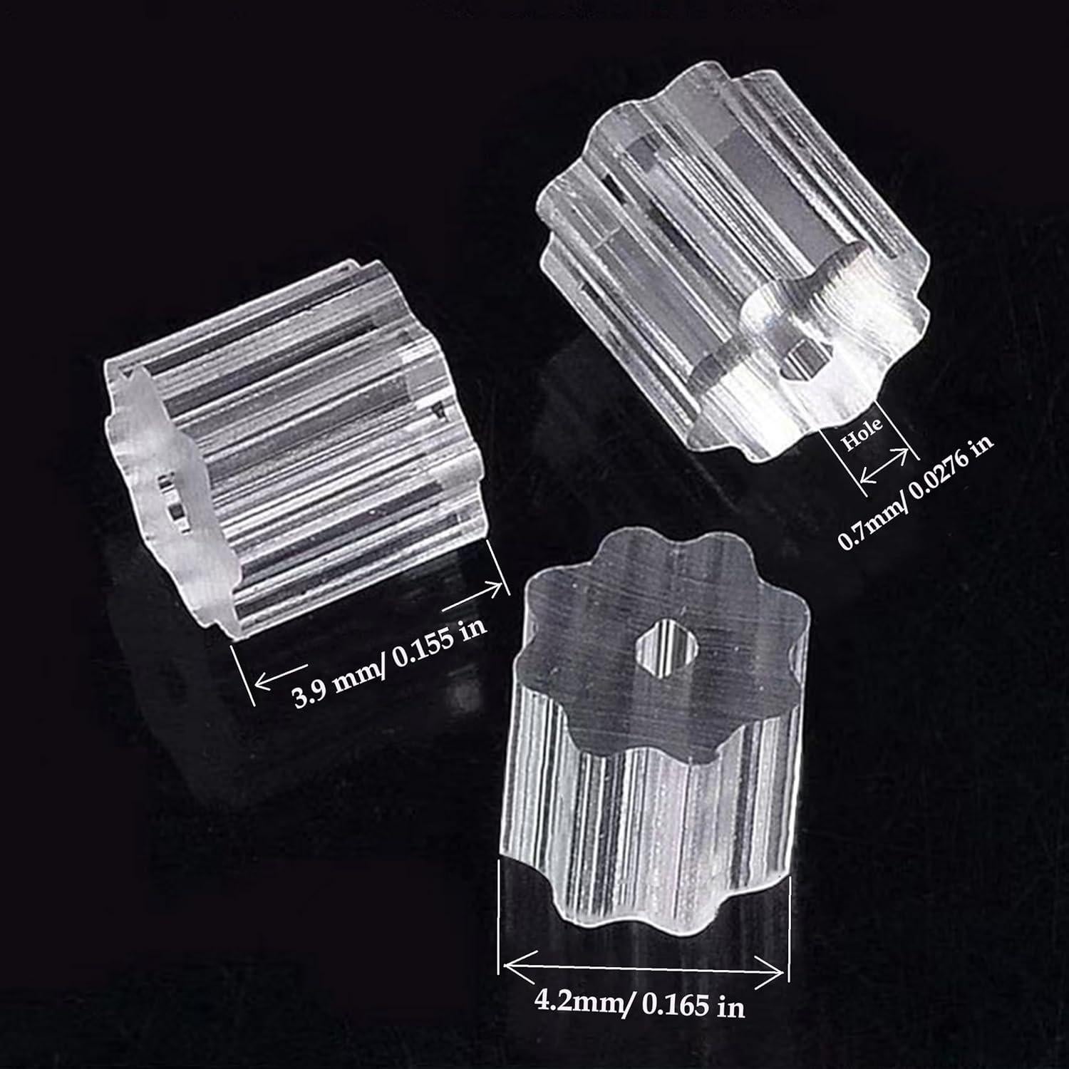 Tapones de Silicona Hipoalergénicos OwlkOrmy - 200 Pcs Transparentes