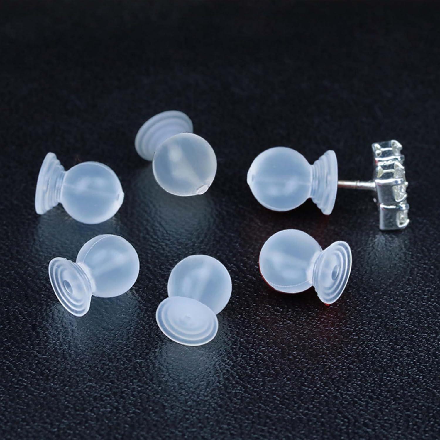 Respaldos de Aretes Suaves Melimarry 50 Piezas TPE Médico