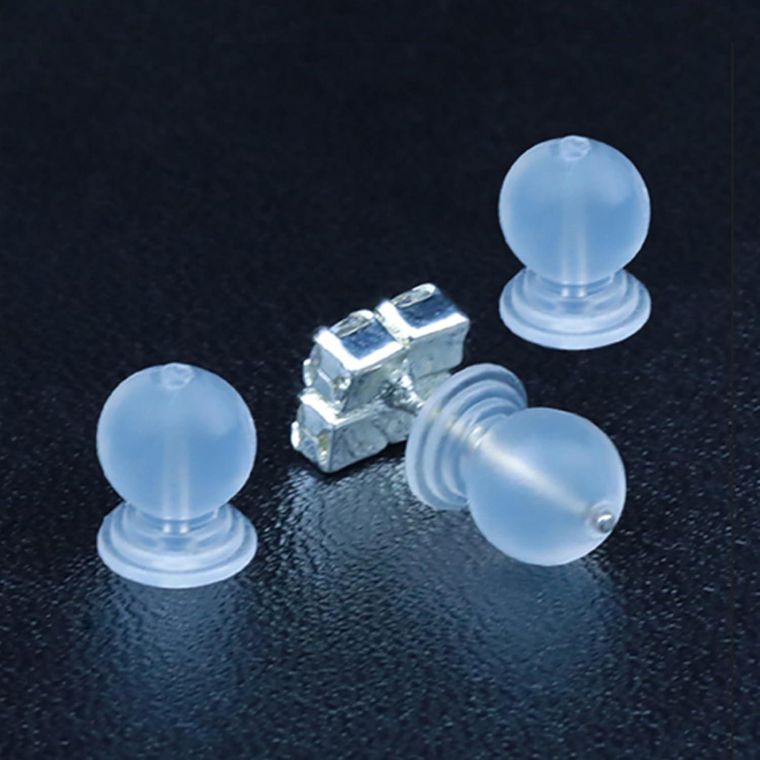 Respaldos de Aretes Suaves Melimarry 50 Piezas TPE Médico