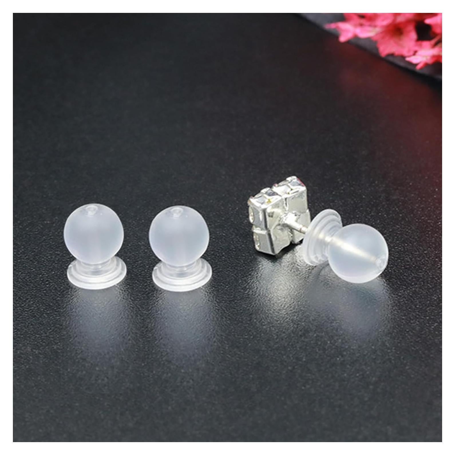 Respaldos de Aretes de Silicona TPE OwlkOrmy - 50 Piezas Hipoalergénicas