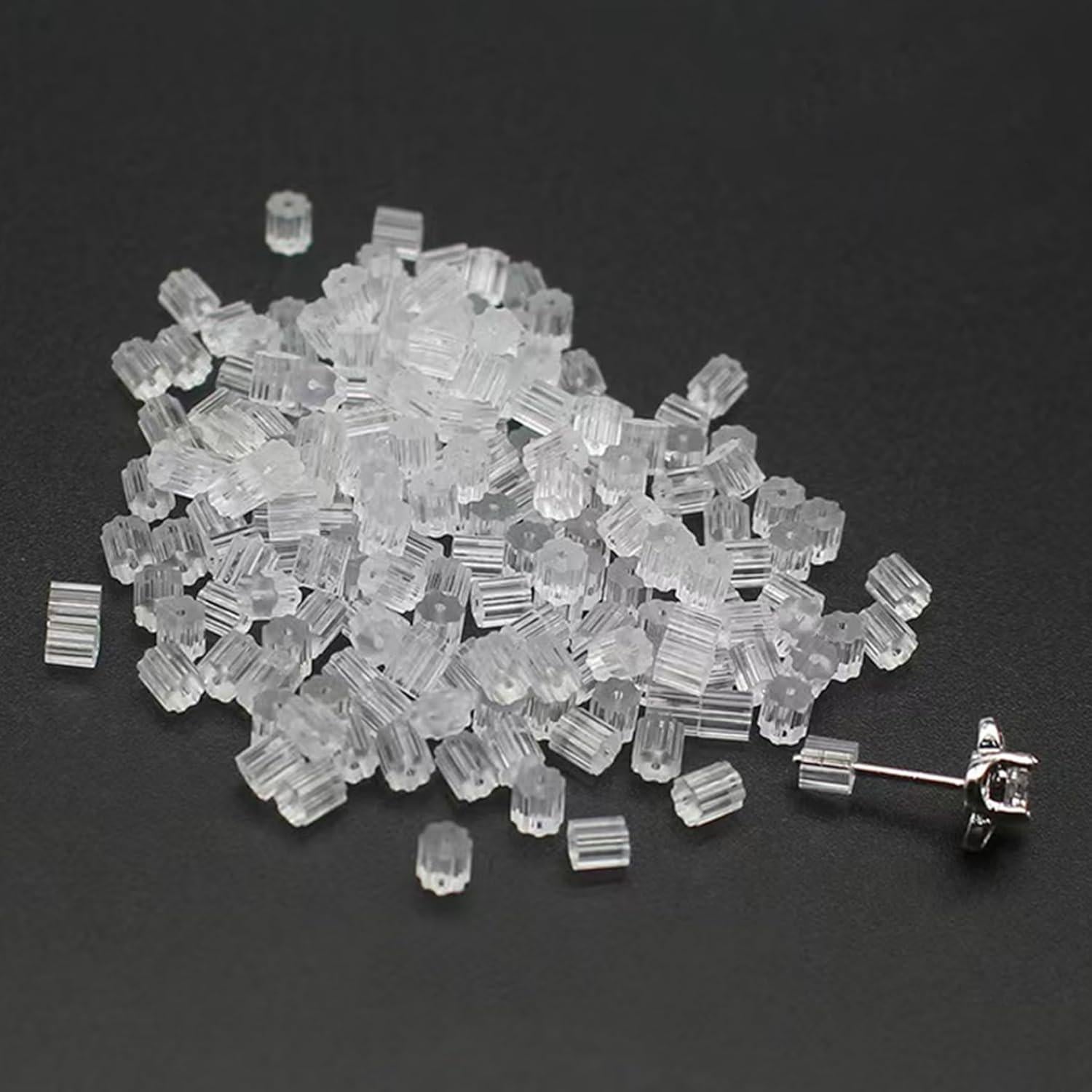 Cojinetes de Aretes de Silicona Meniala - 200 Tapones Hipoalergénicos