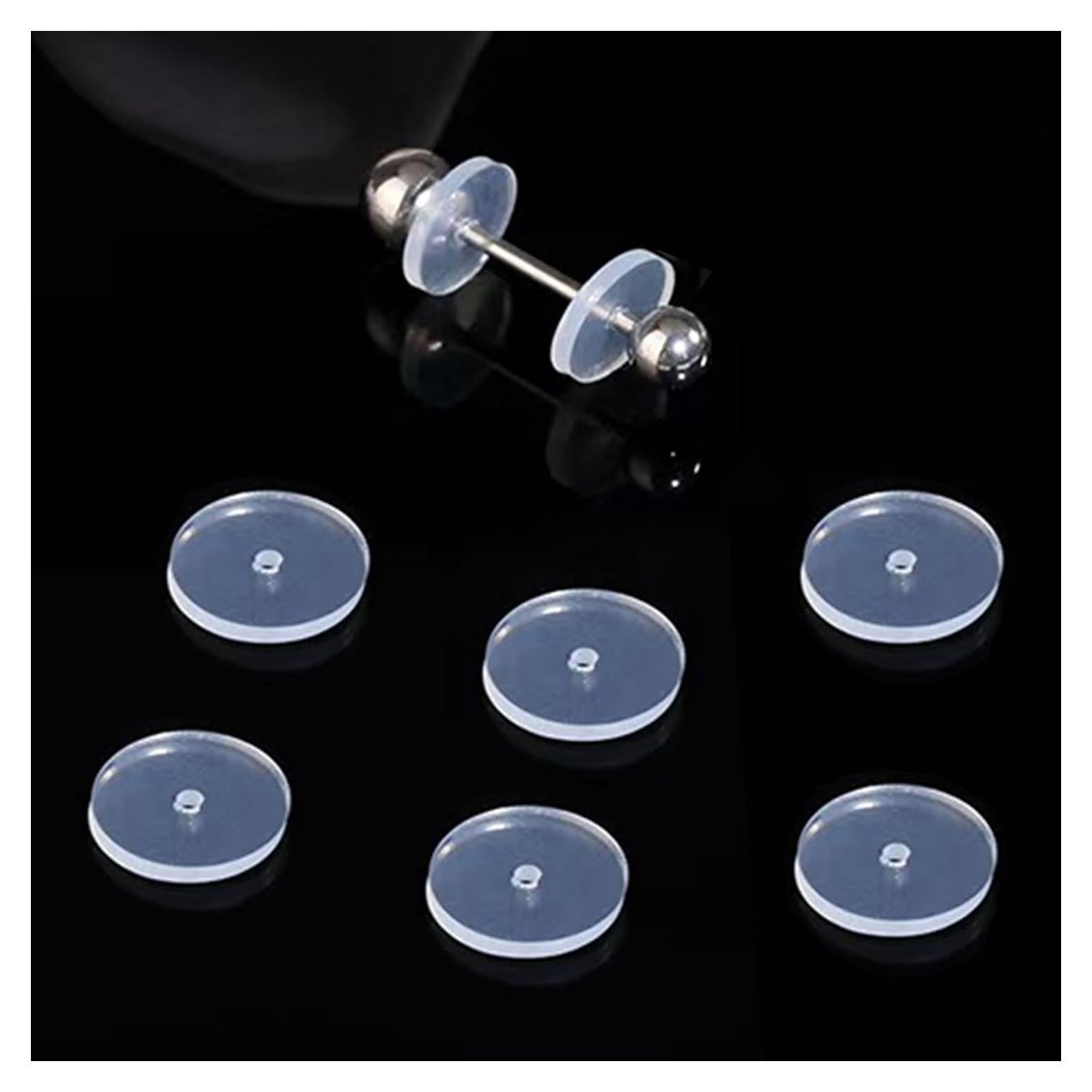 Tapones de Silicona Melimarry 9mm Transparentes para Pendientes
