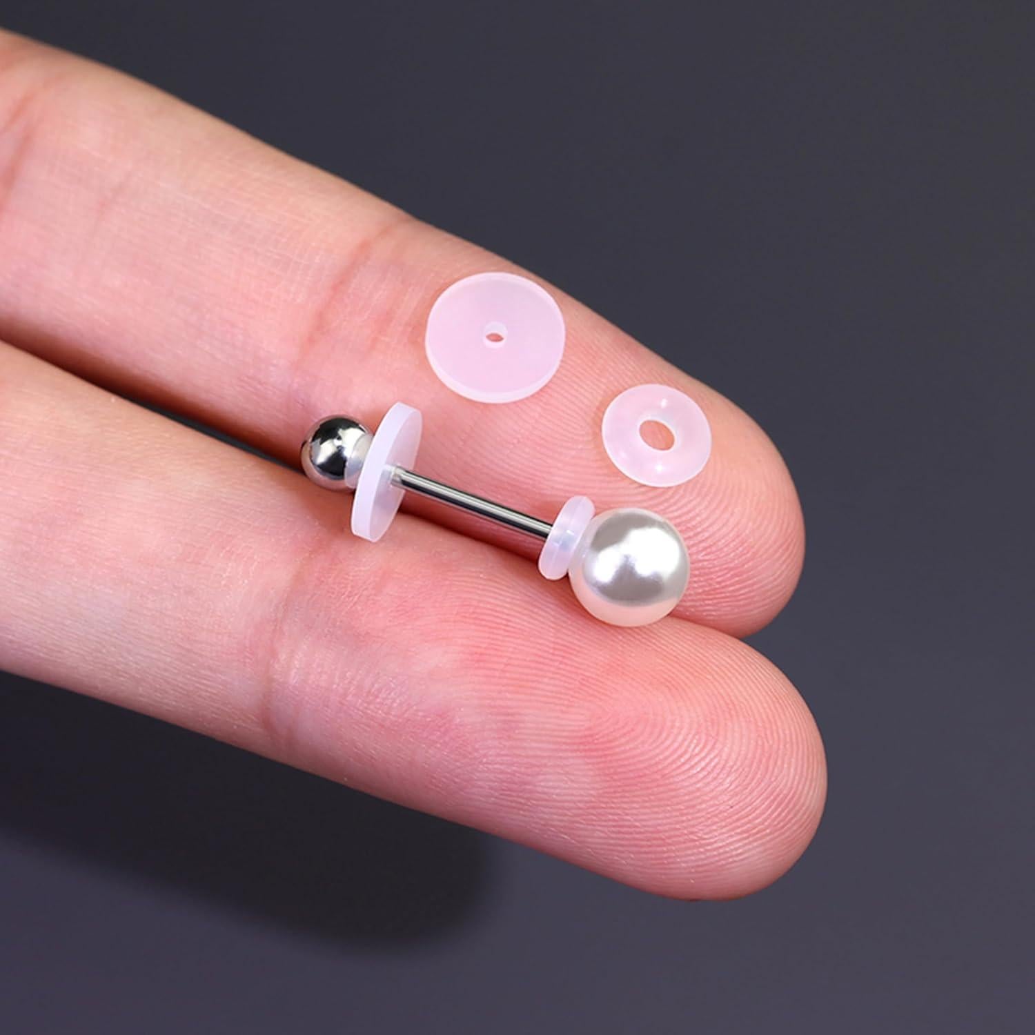 Tapones de Silicona Melimarry 9mm Transparentes para Pendientes