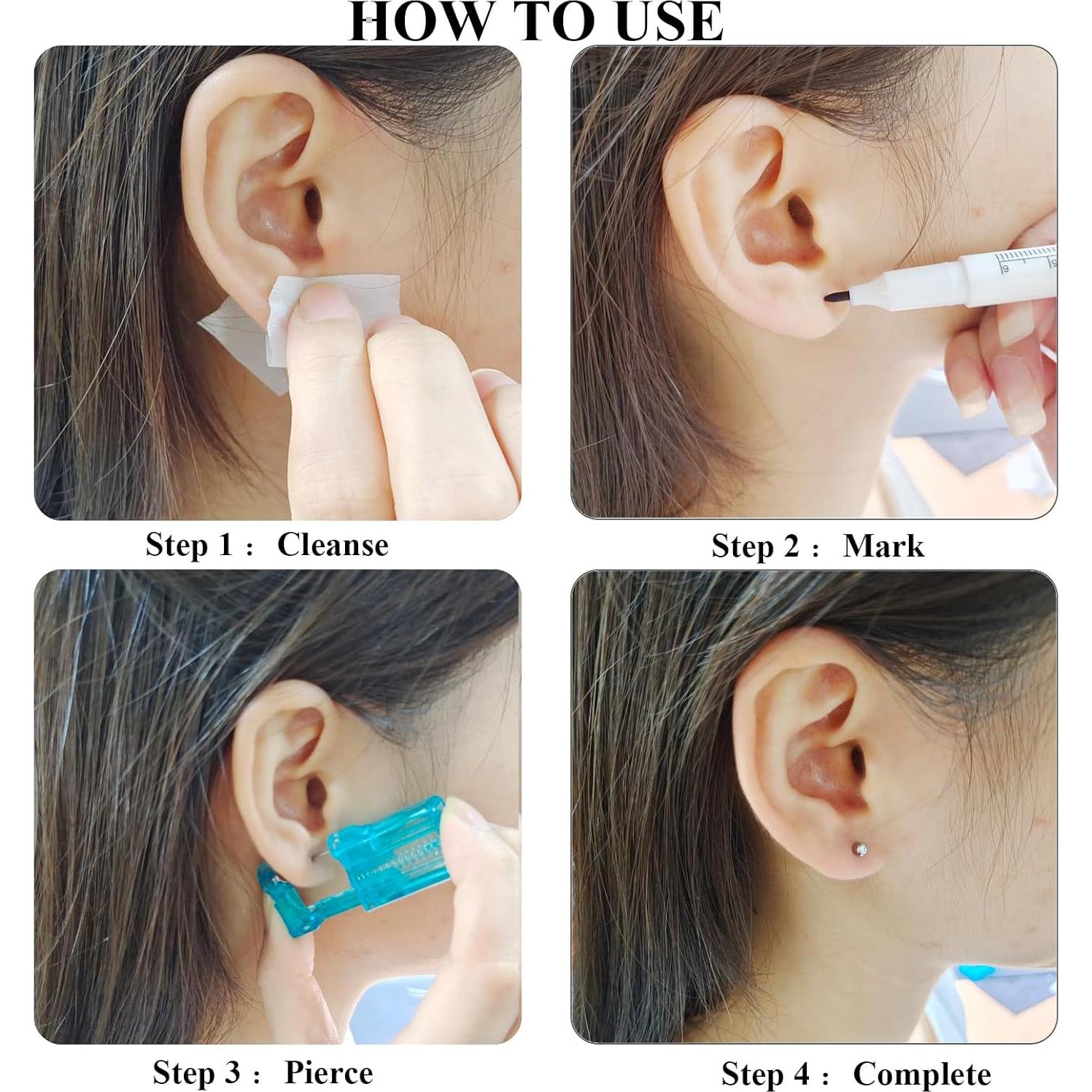 Kit de Perforación de Orejas Perfect Life CC - 2 Pistolas y Pendientes