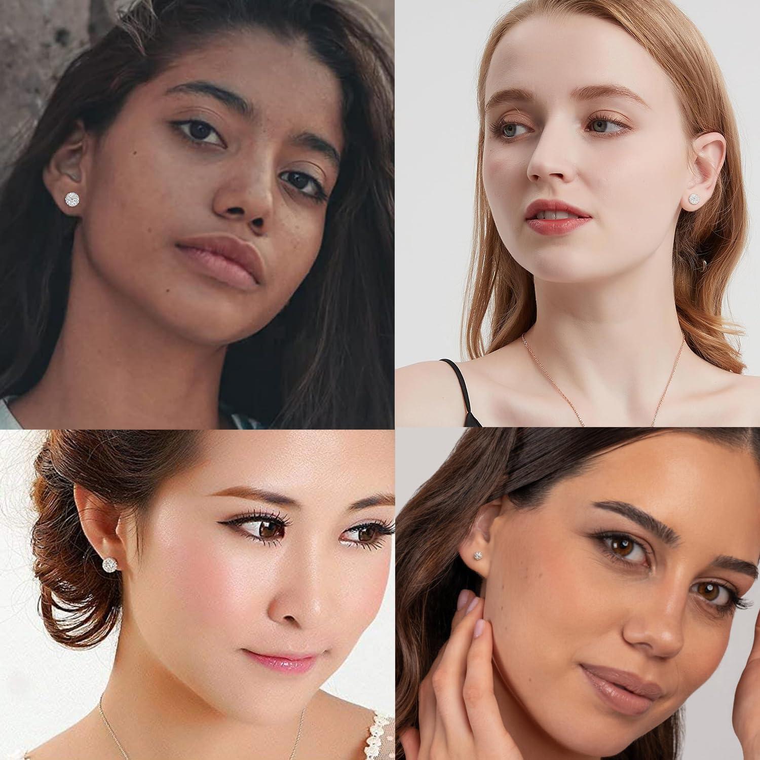 Kit de Perforación de Orejas Lyuxzad 6 Piezas con Pendientes