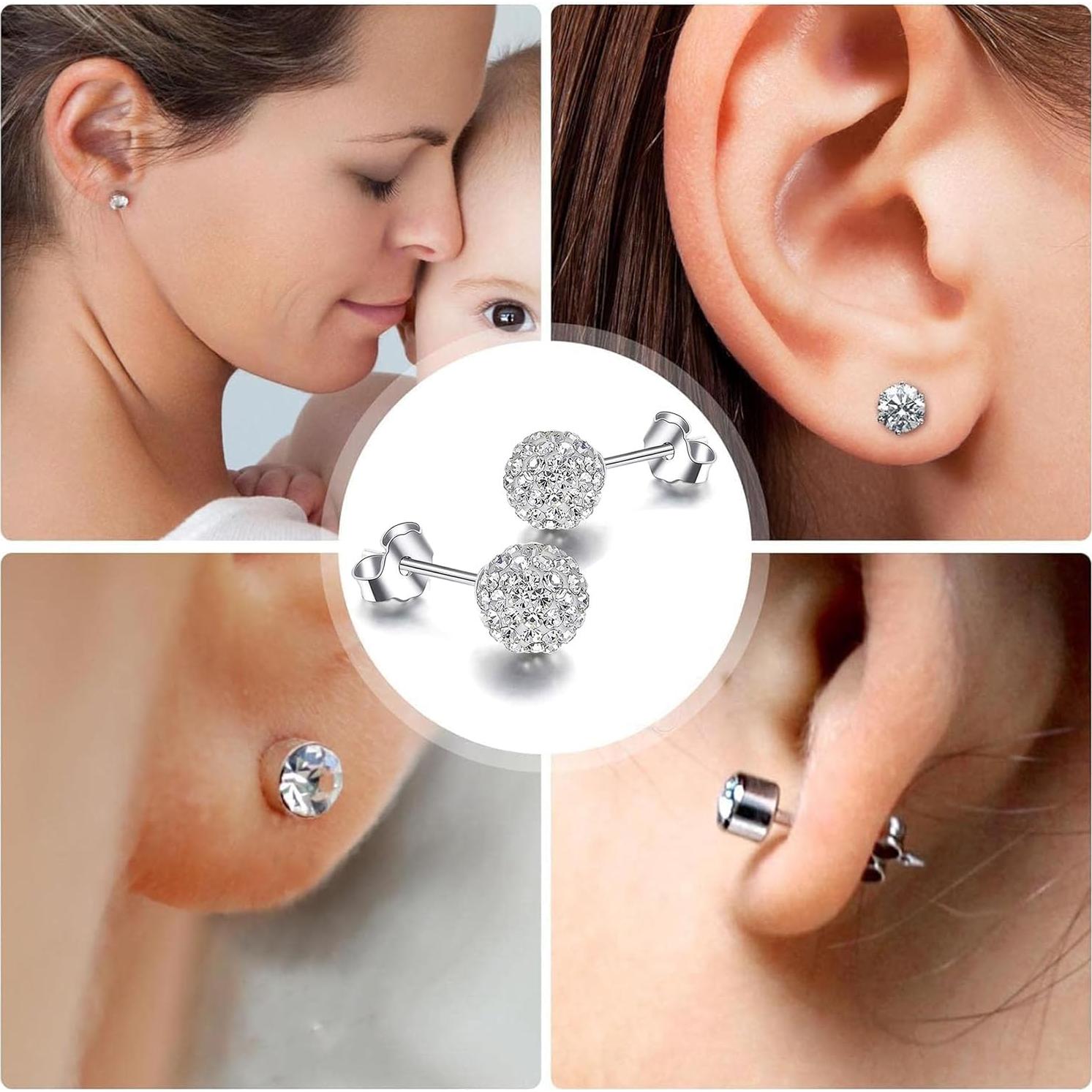 Kit de Perforación de Orejas Lyuxzad 6 Piezas con Pendientes