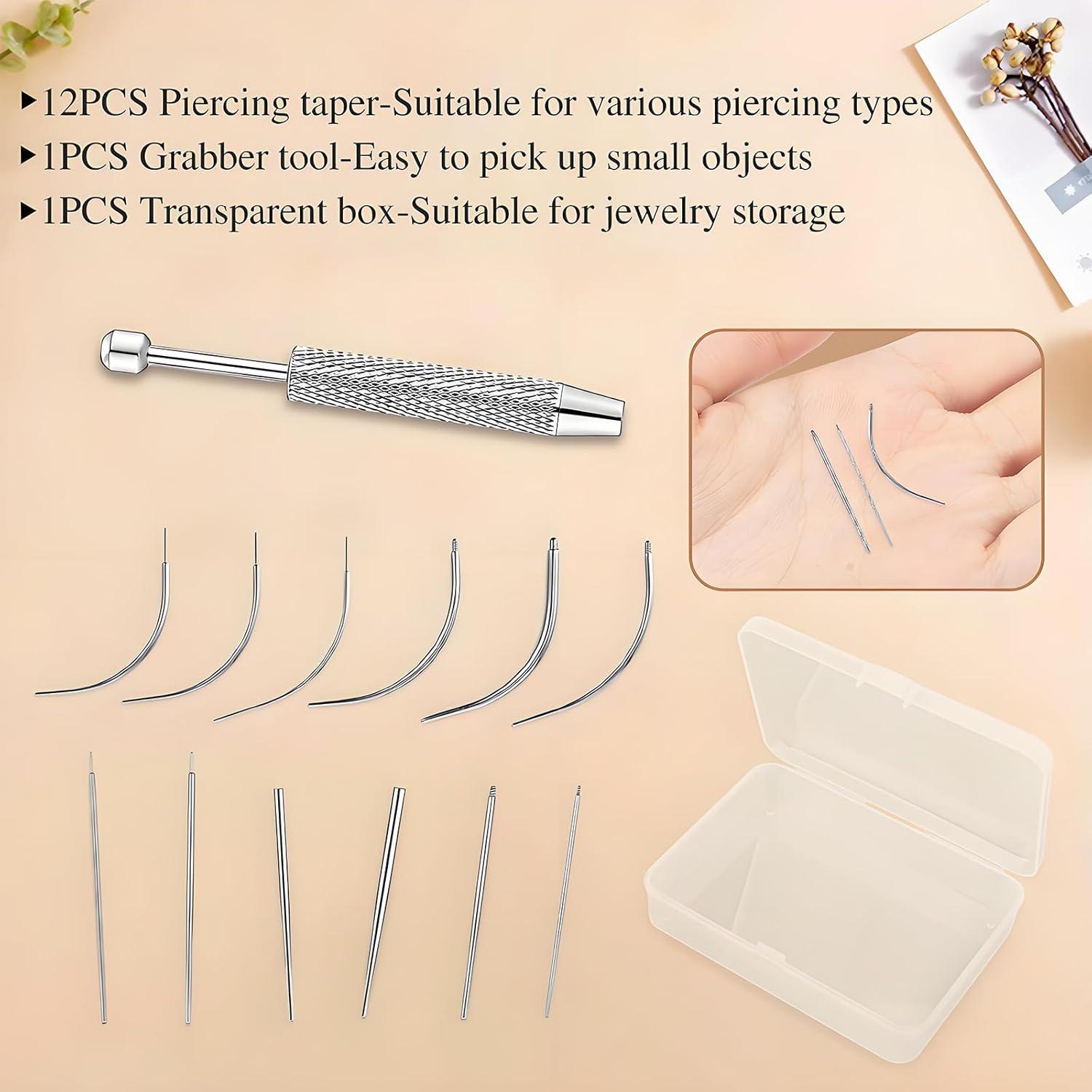 Juego de Herramientas de Piercing 12 PCS Acero Inoxidable