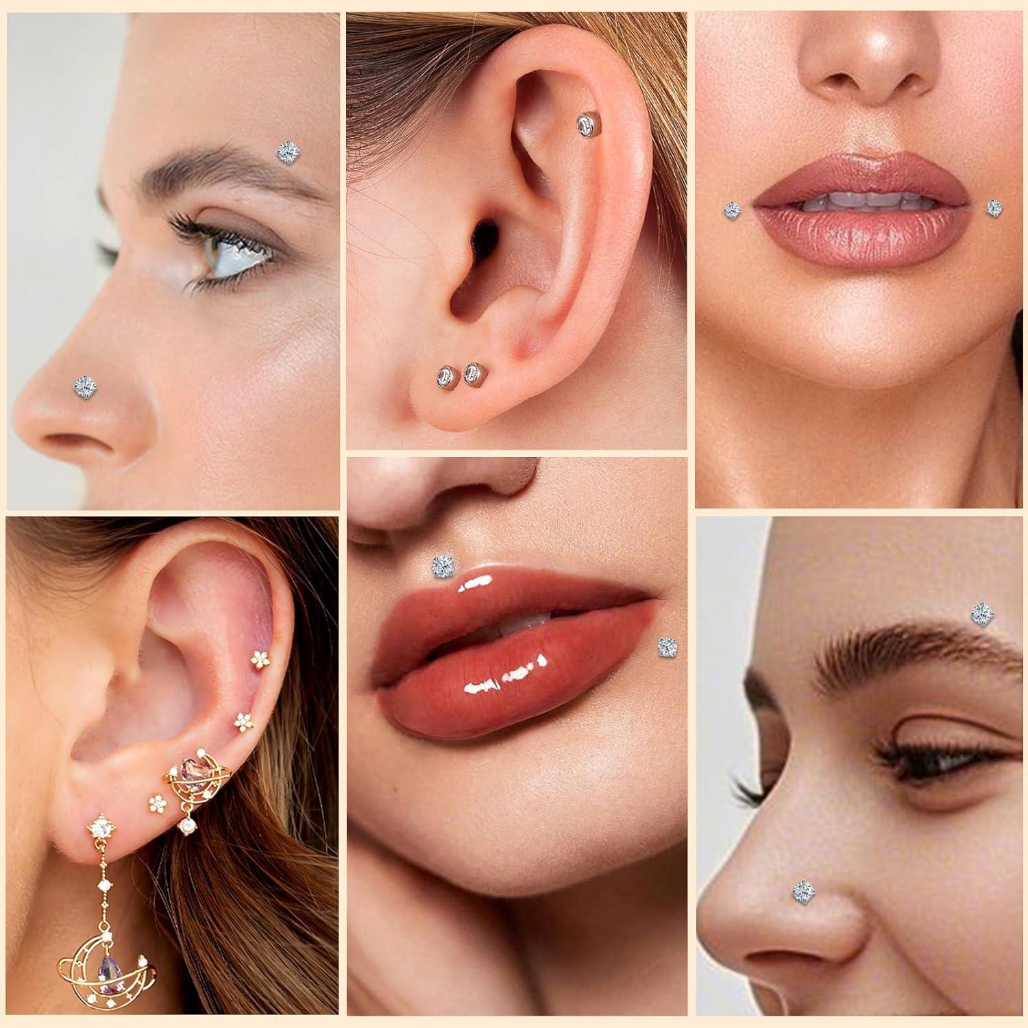 Juego de Herramientas de Piercing 12 PCS Acero Inoxidable