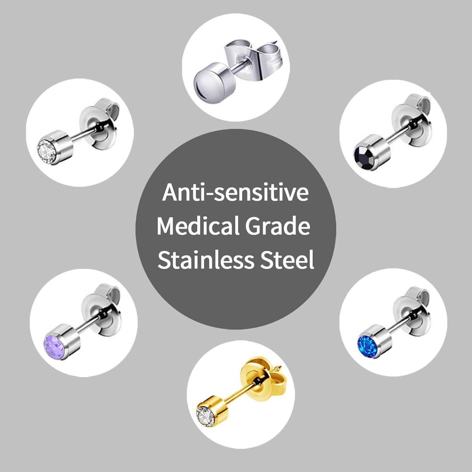 Kit de Perforación de Orejas Novopiercing con 18 Aretes