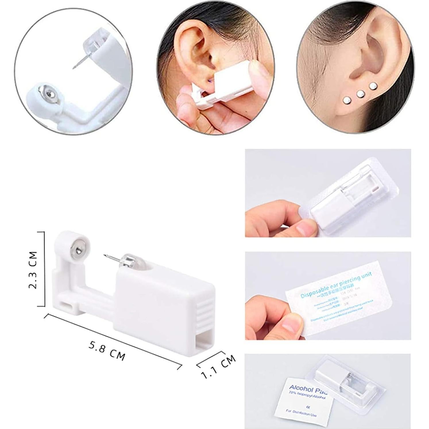 Kit de Perforación de Orejas Rpanle 4 Piezas Desechable