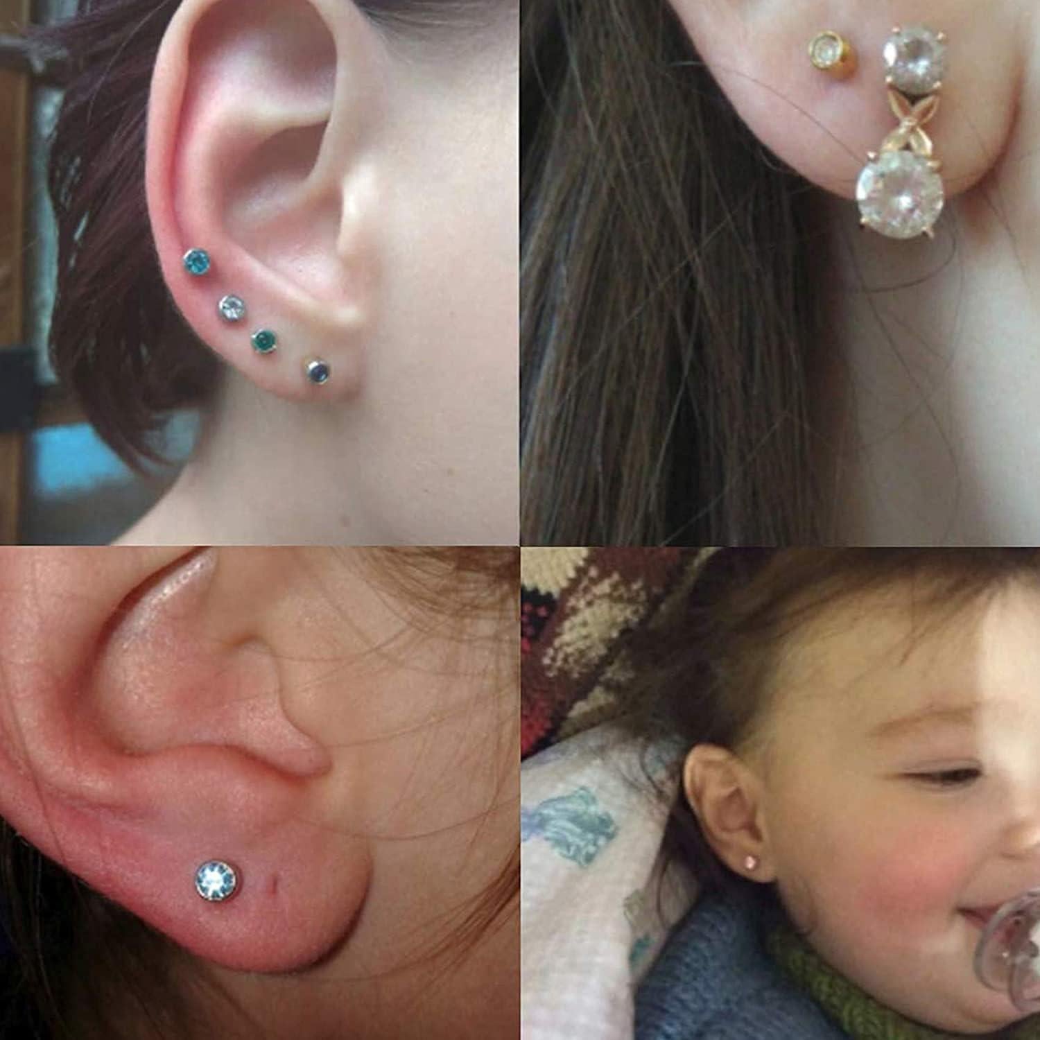 Kit de Perforación de Orejas Rpanle 4 Piezas Desechable