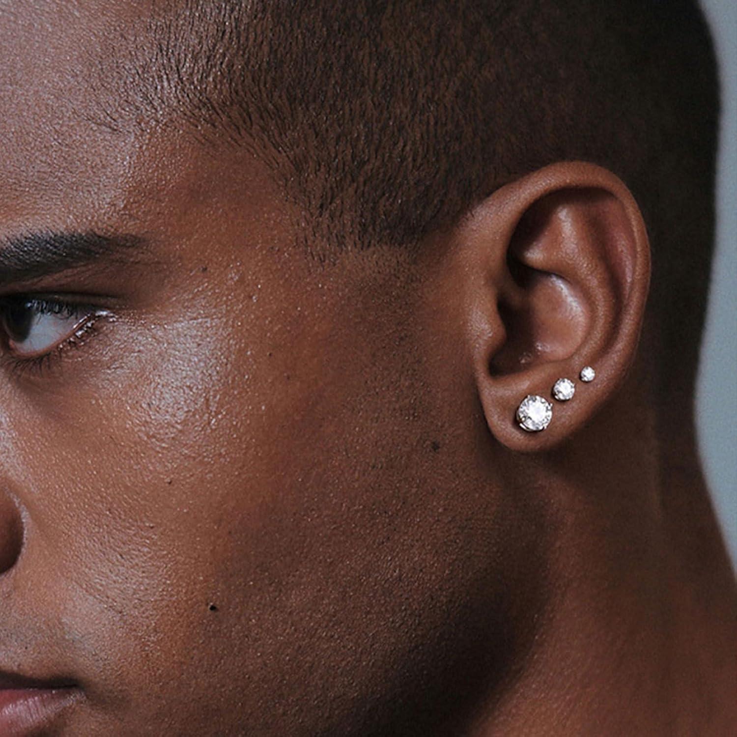 Pendientes de Stud MDFUN 6 Pares Acero Inoxidable Hipoalergénicos