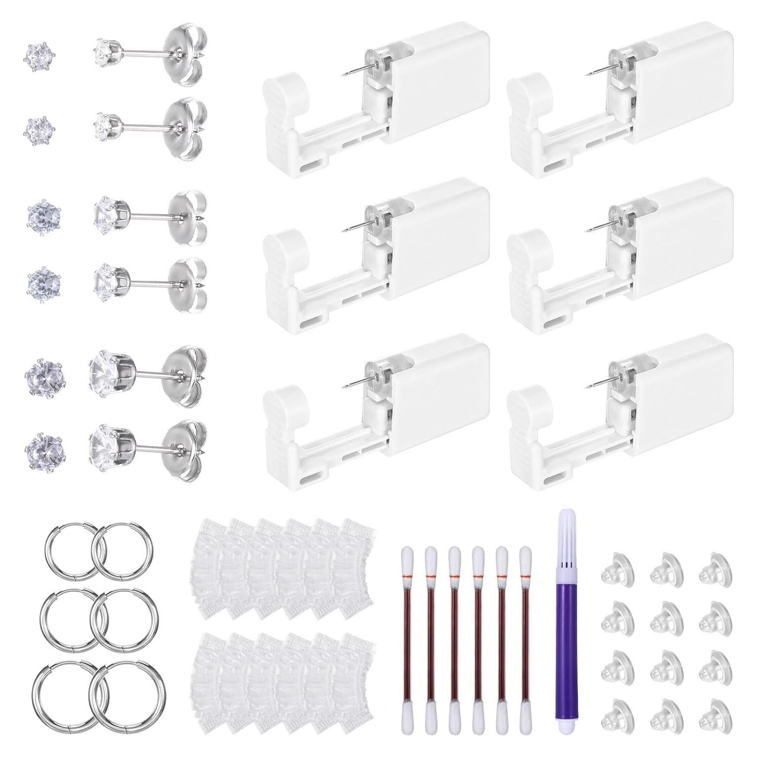 Kit de Perforación de Orejas Desechable Heygueo 49 Piezas