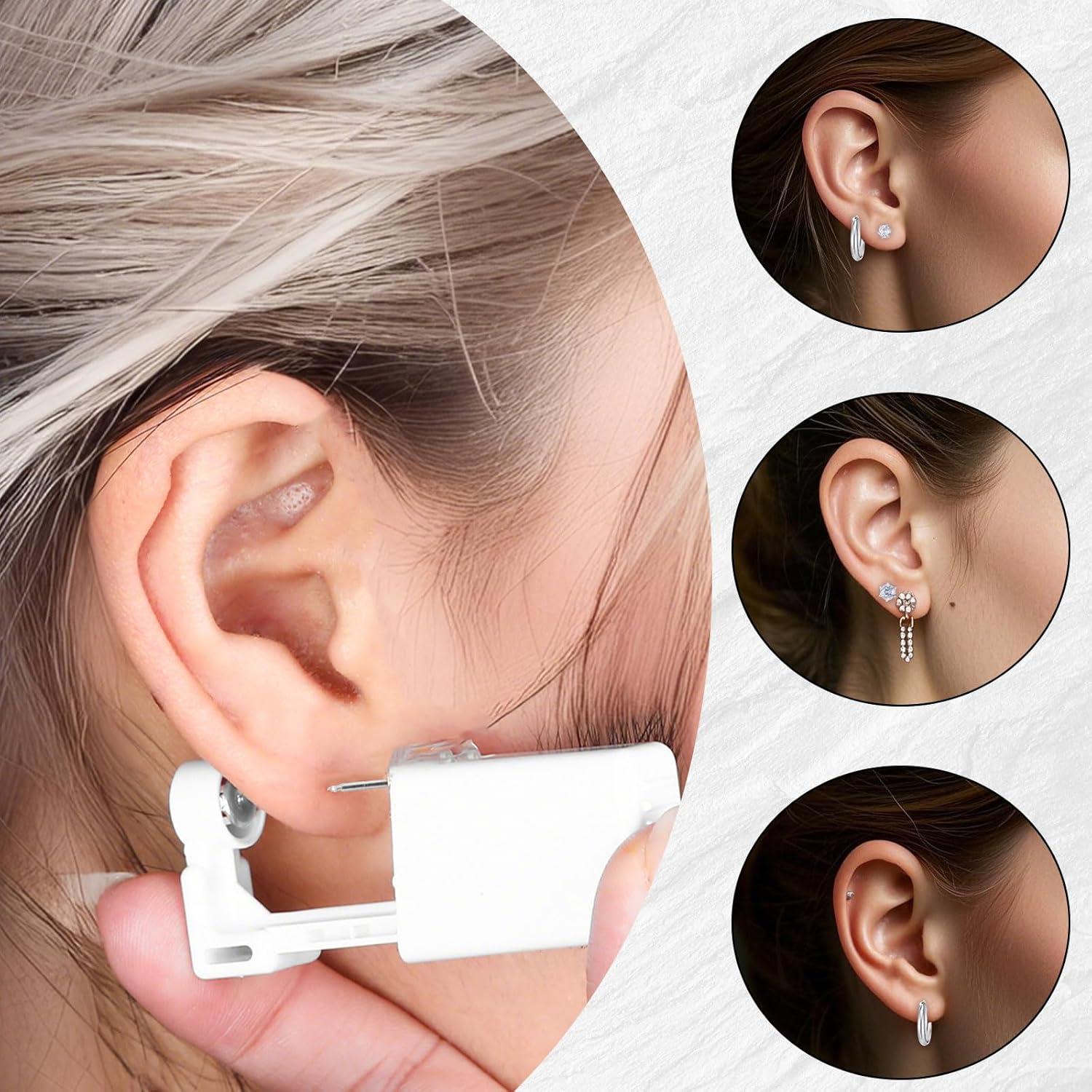 Kit de Perforación de Orejas Desechable Heygueo 49 Piezas