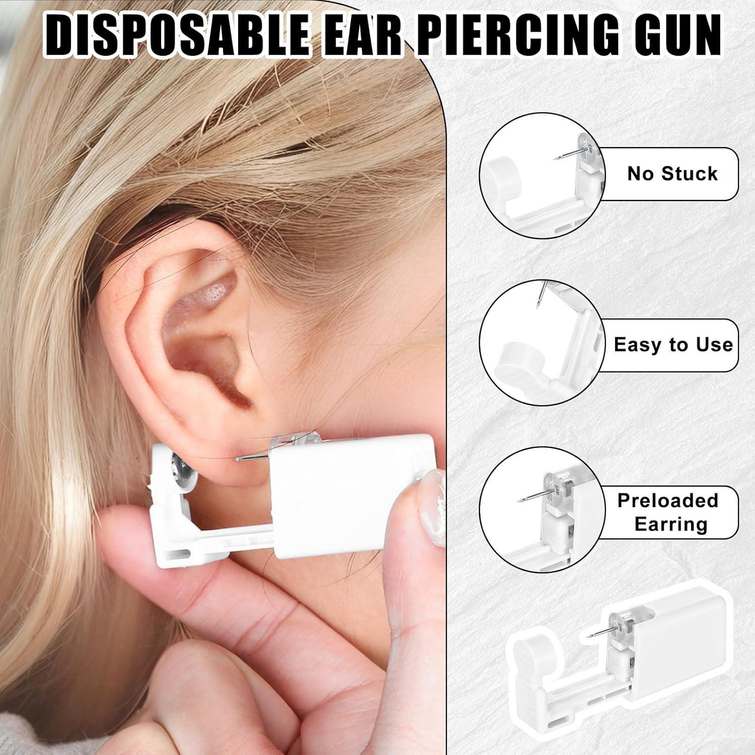 Kit de Perforación de Orejas Desechable Heygueo 49 Piezas