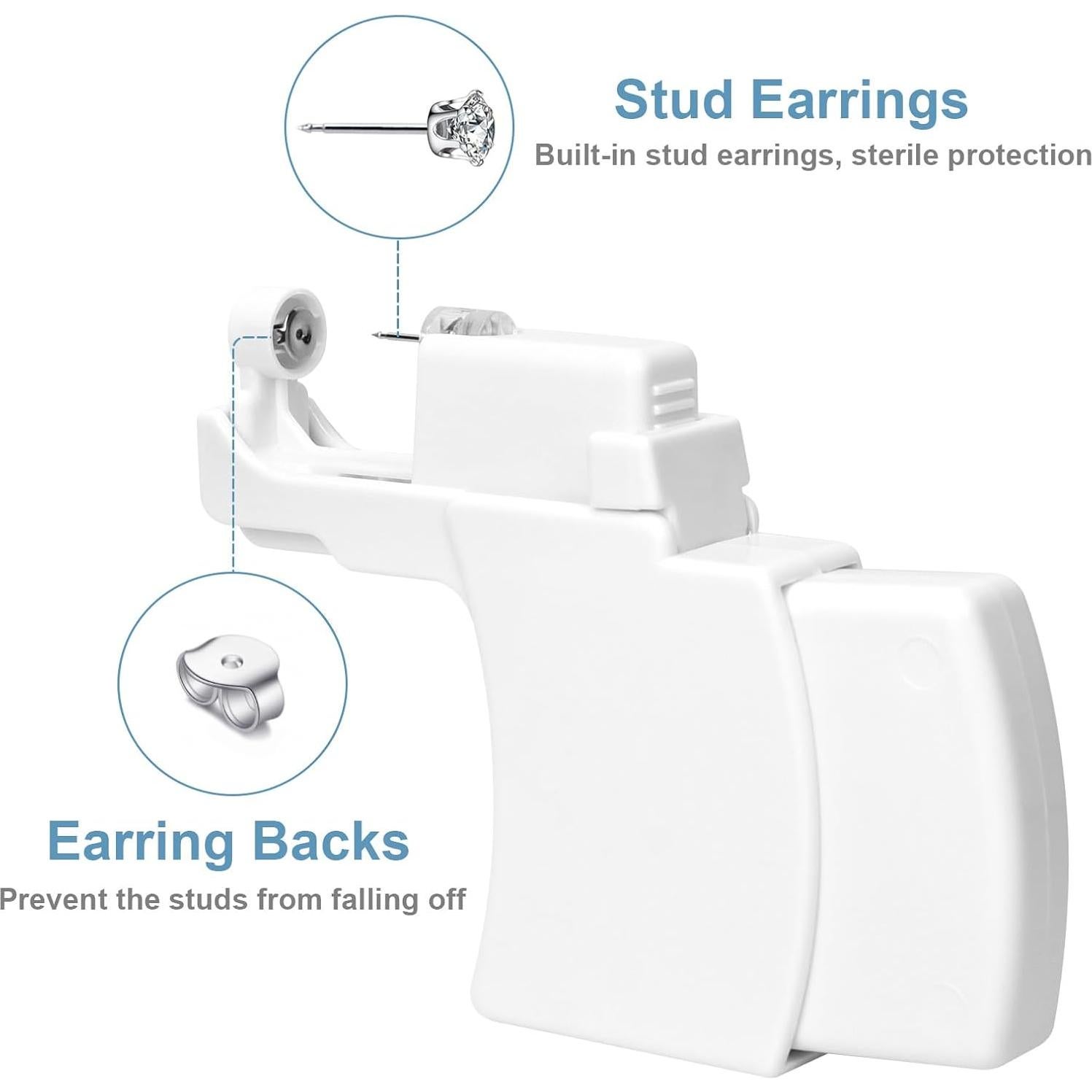 Pistola de Perforación de Orejas Reutilizable con Studs - Kit Profesional