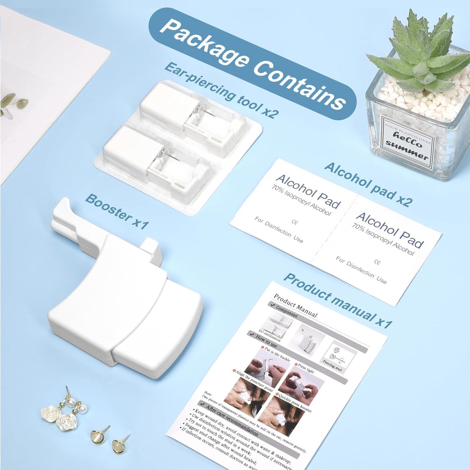 Pistola de Perforación de Orejas Reutilizable con Studs - Kit Profesional