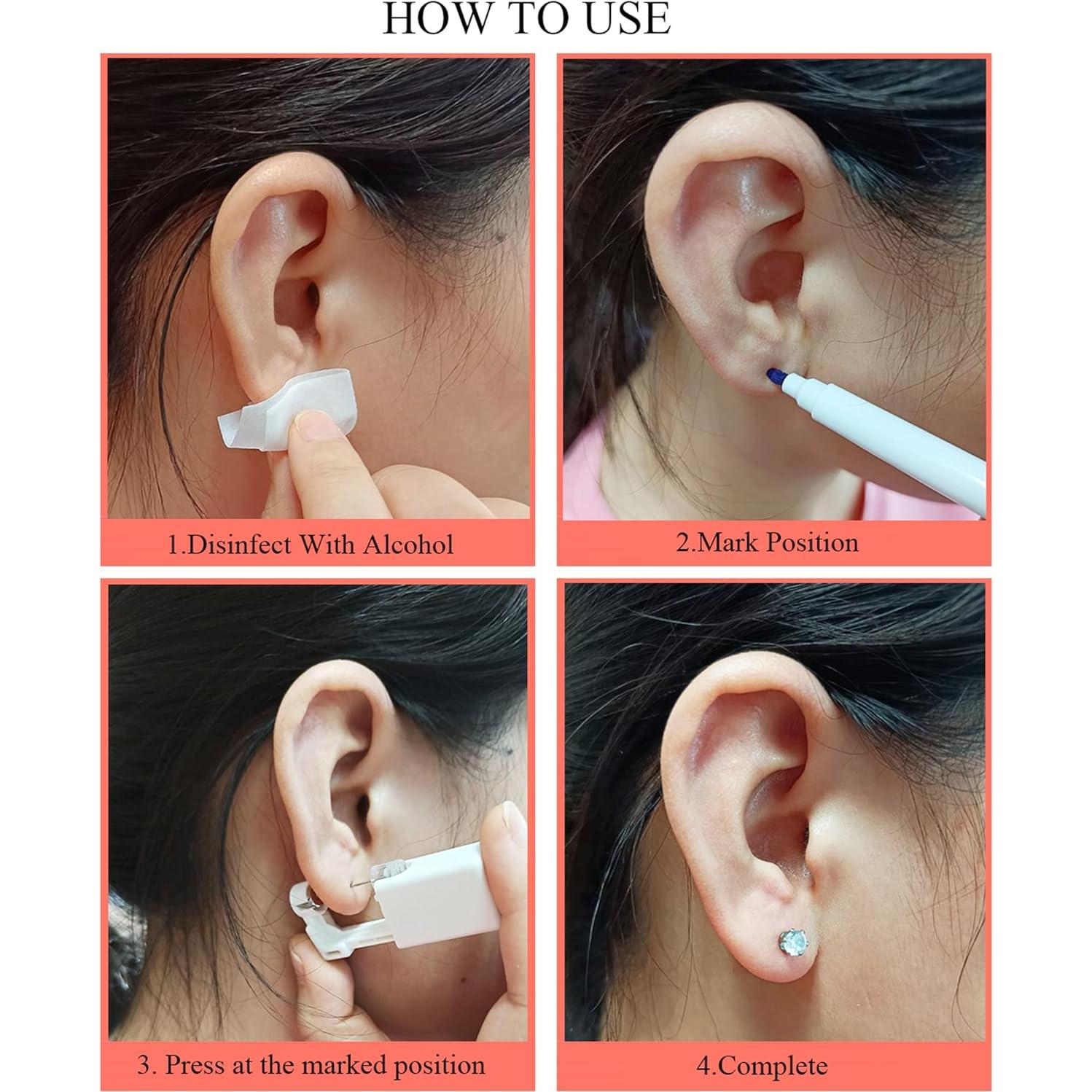 Kit de Perforación de Orejas Desechable Orglace - 4 Unidades