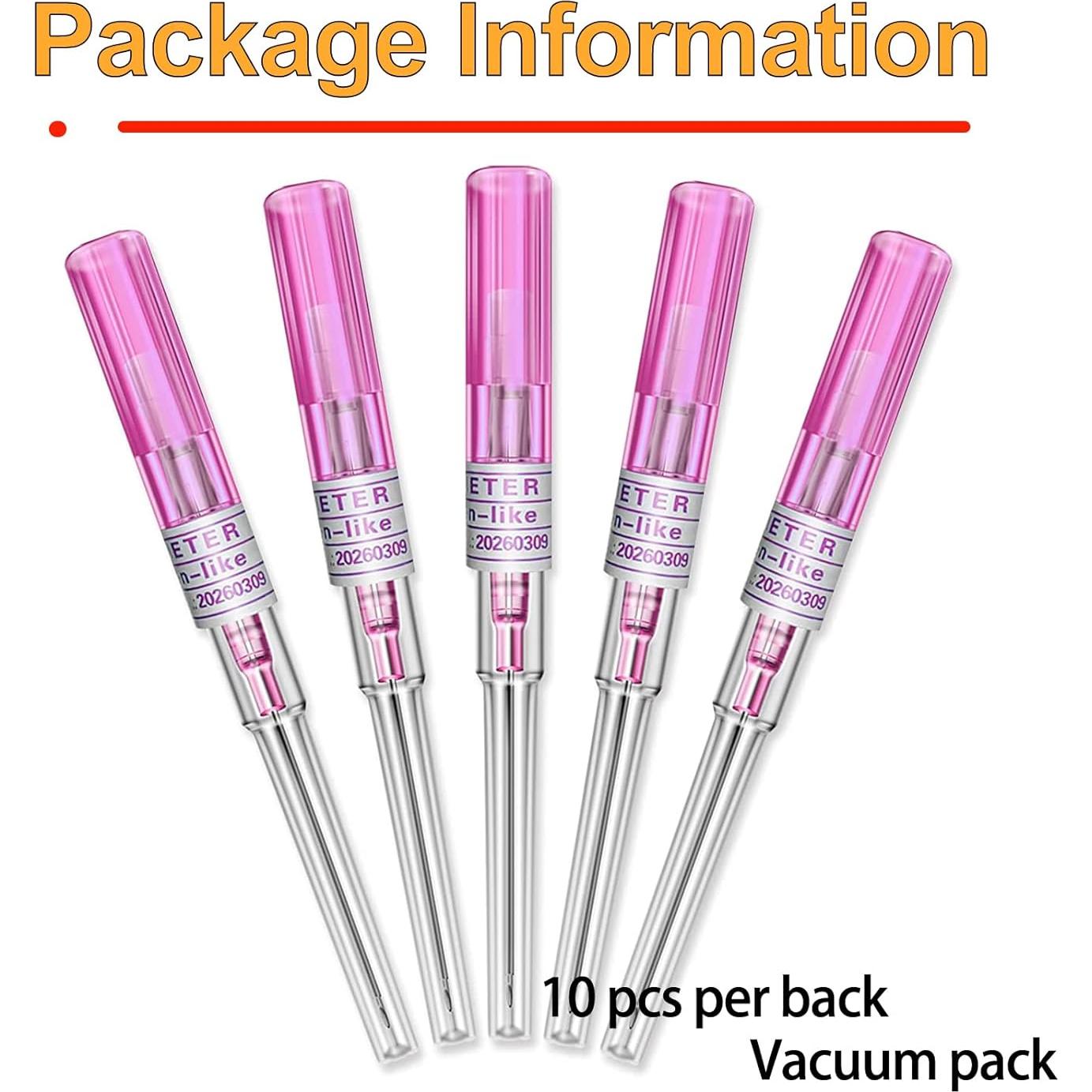 Agujas de Perforación de Catéter Desechables 20G - 10 Piezas