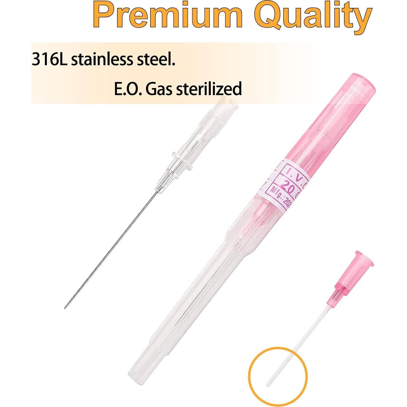 Agujas de Perforación de Catéter Desechables 20G - 10 Piezas