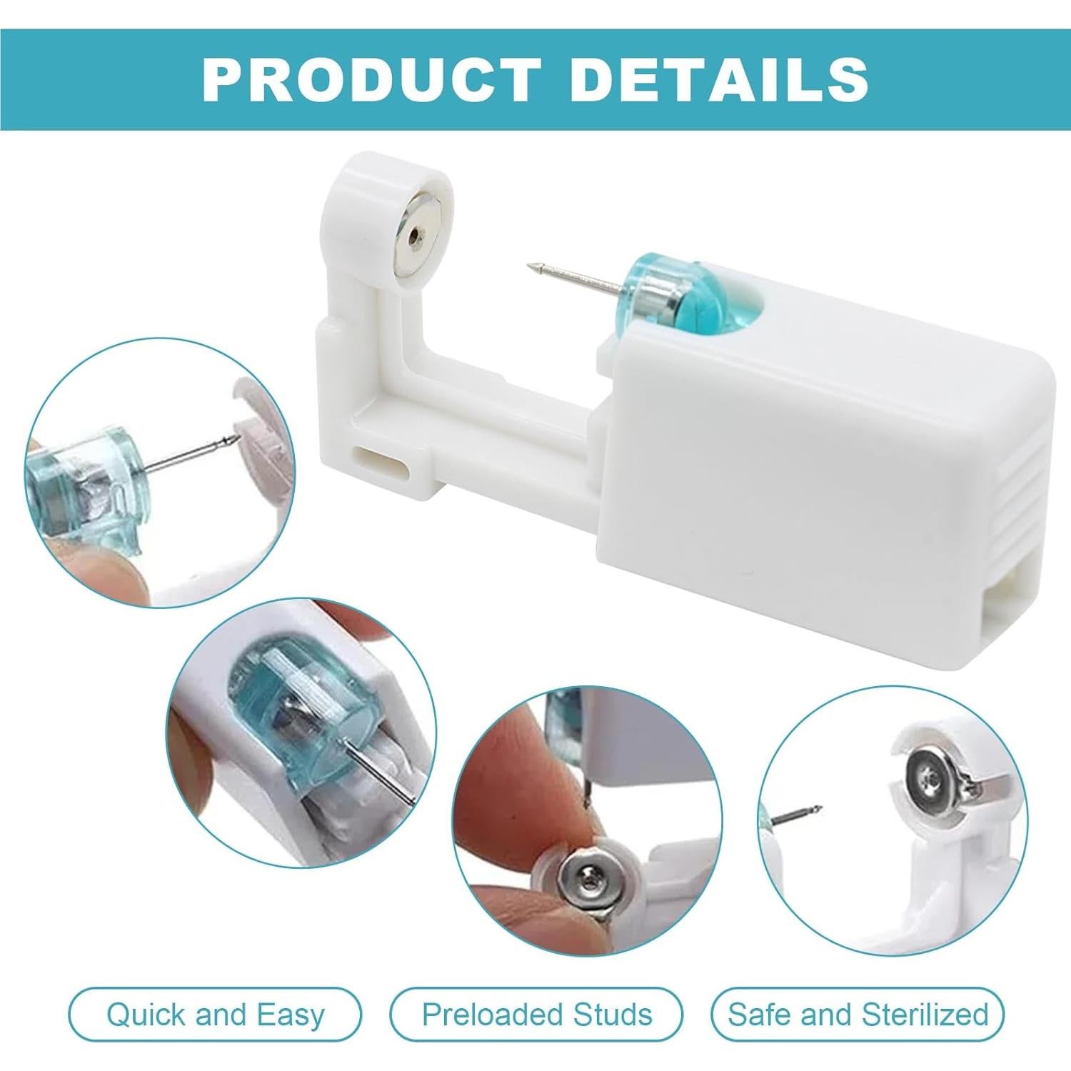 Kit de Perforación de Orejas Autdor 36Pcs - Incluye Pistolas y Studs