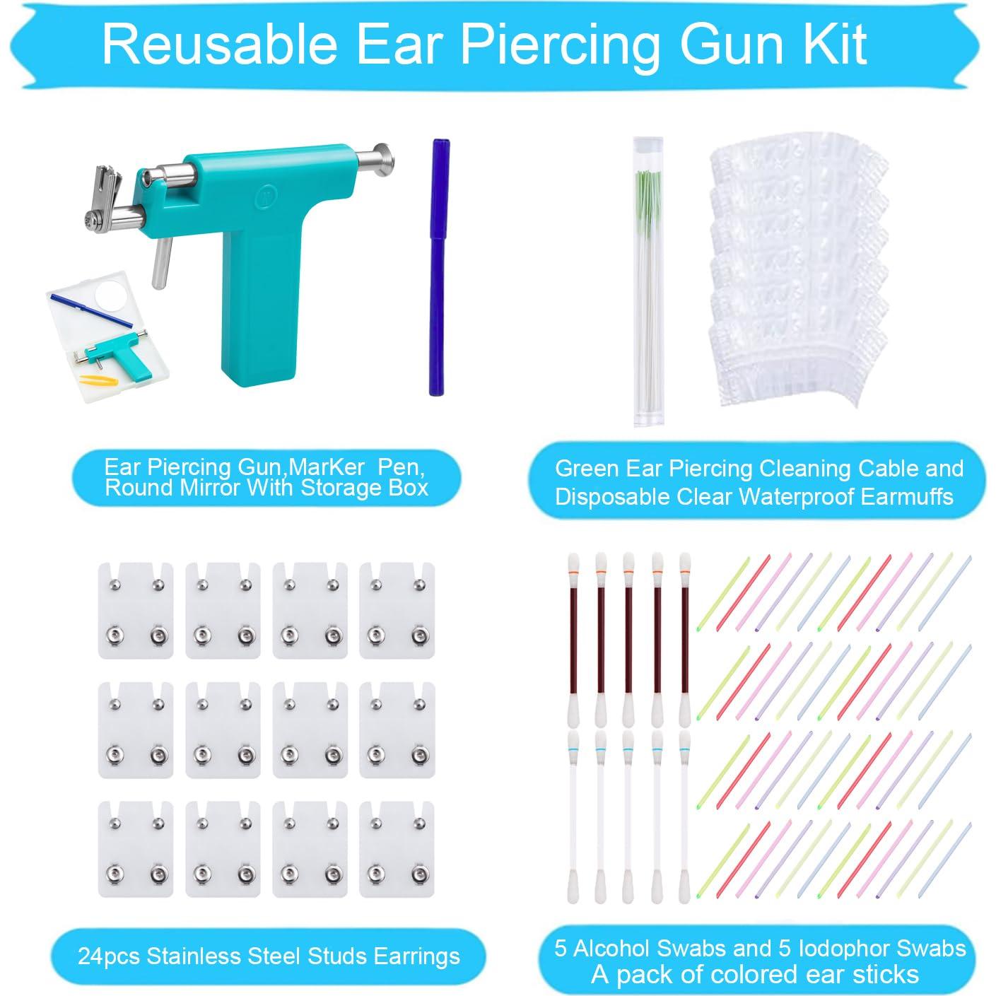 Kit Profesional de Perforación de Orejas HONGTU con 204 Piezas