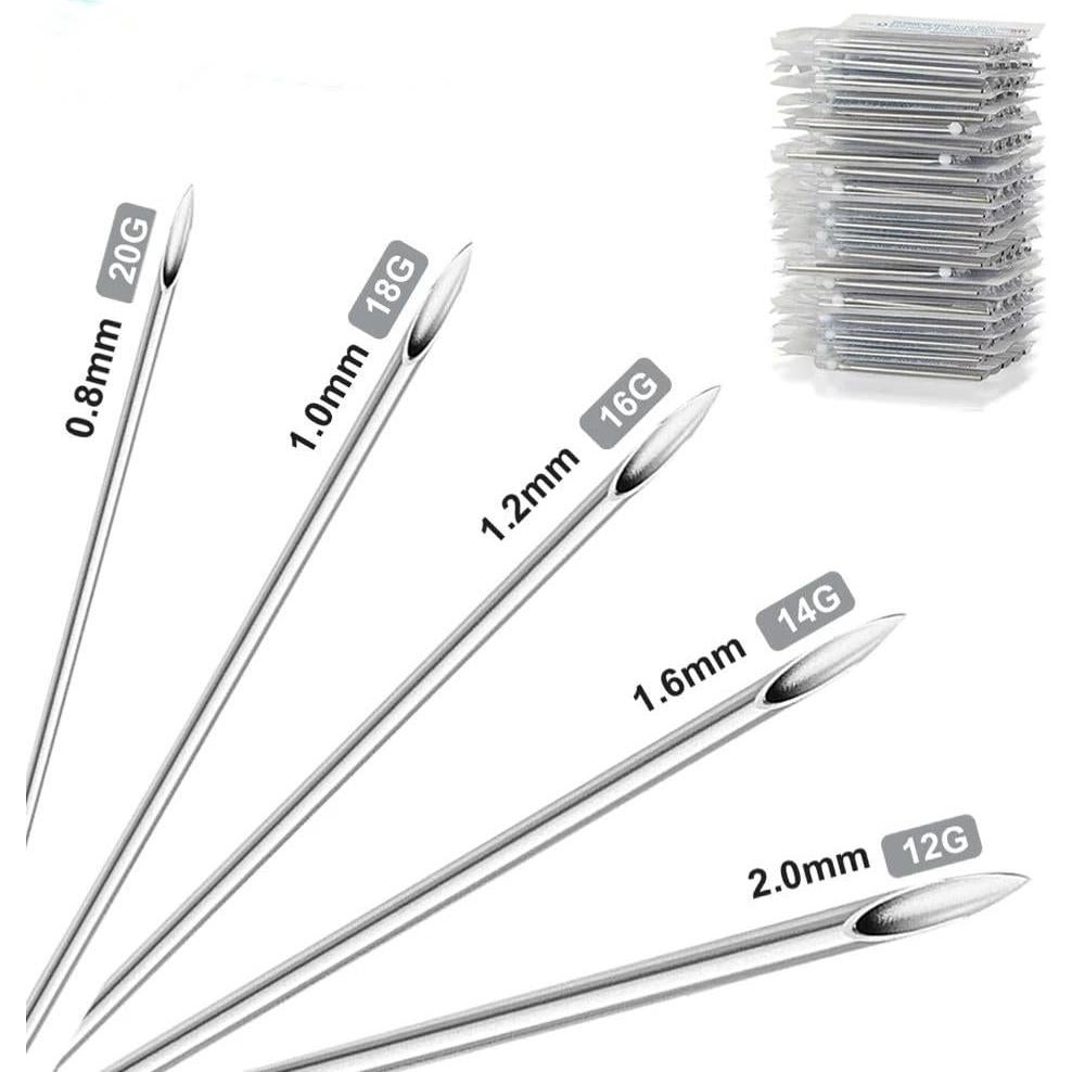 Kit de Piercing Corporal Yuelong 40pcs Agujas y Pinzas
