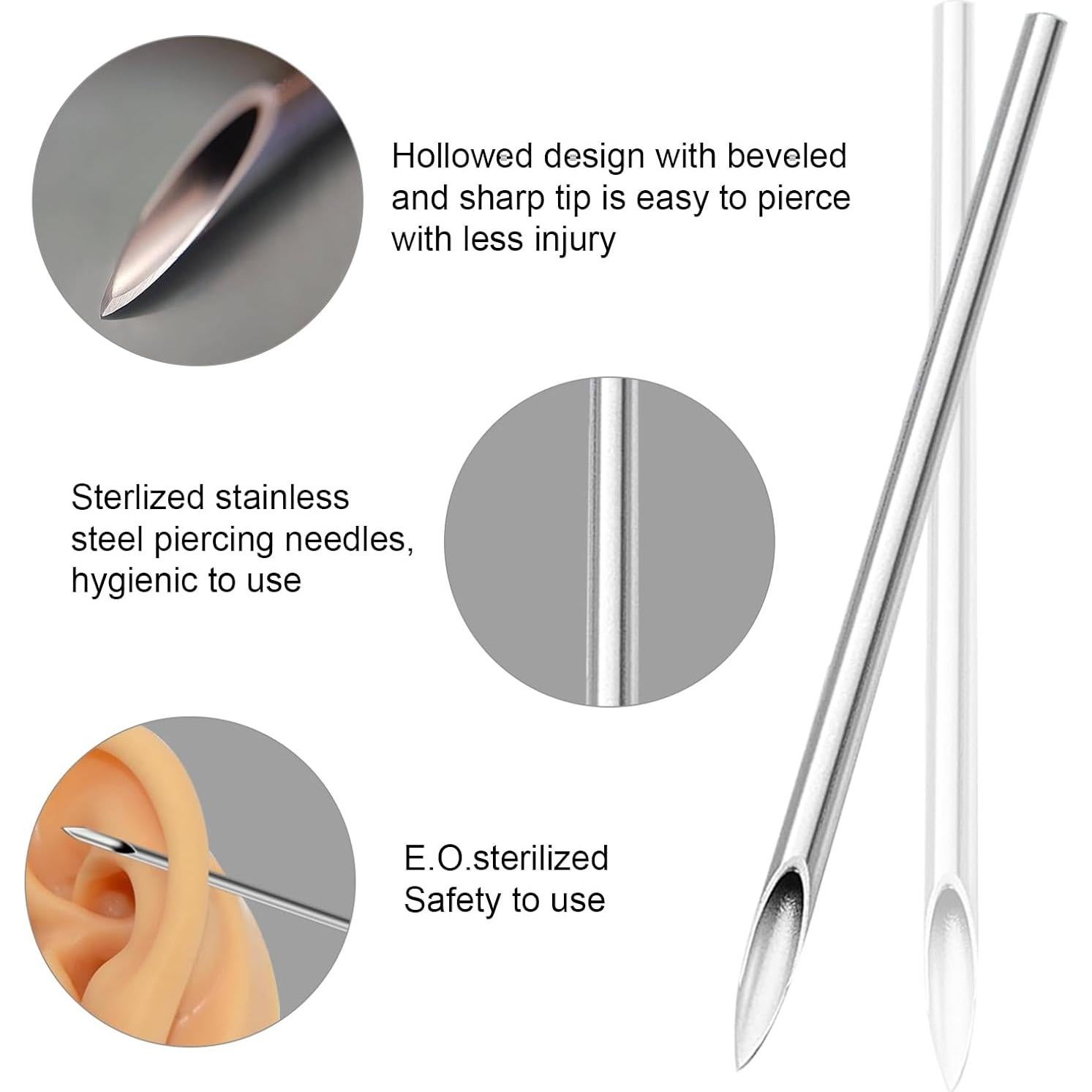 Kit de Piercing Profesional Autdor 43 Piezas Agujas y Herramientas