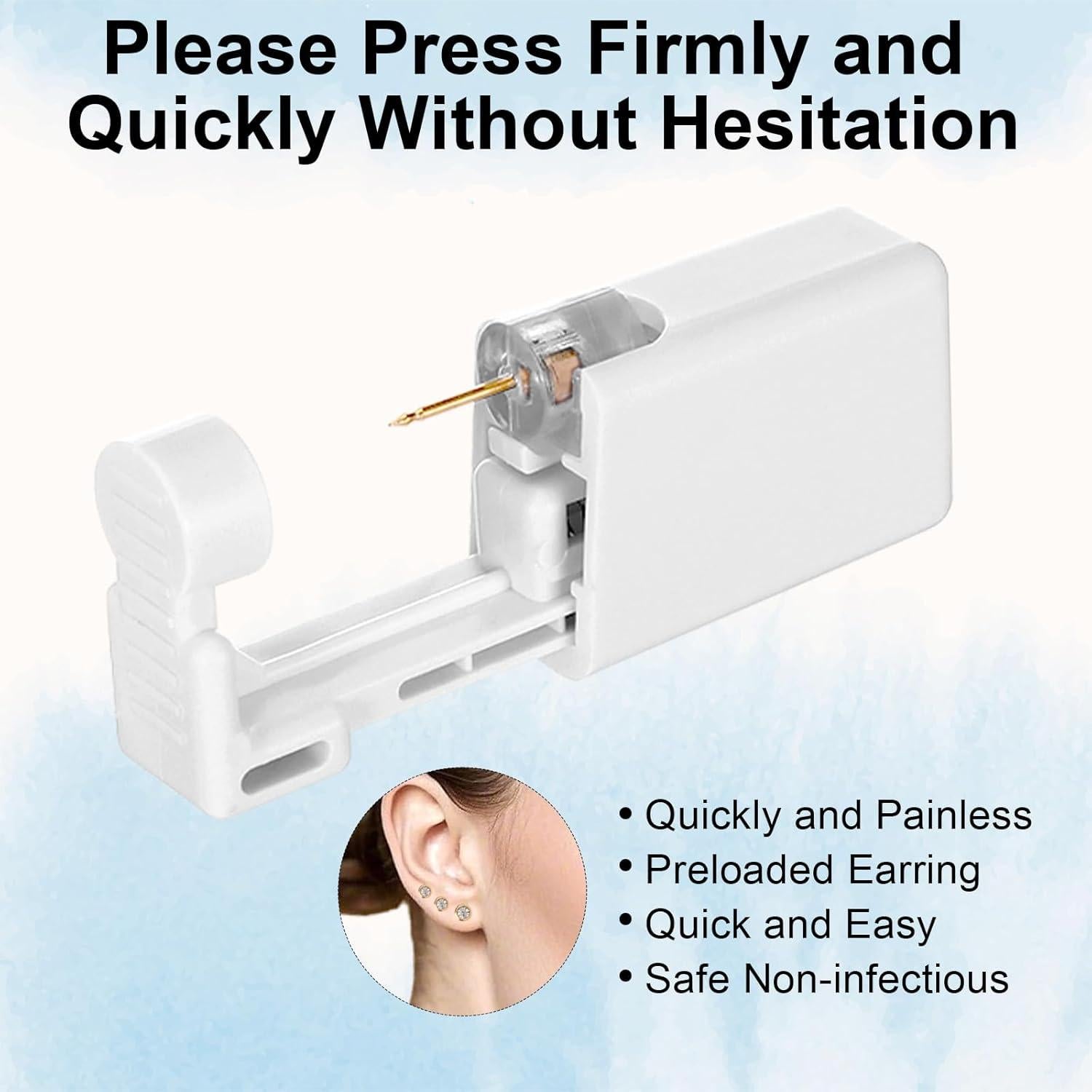 Kit de Perforación de Orejas Keggaen 43 Piezas Doradas