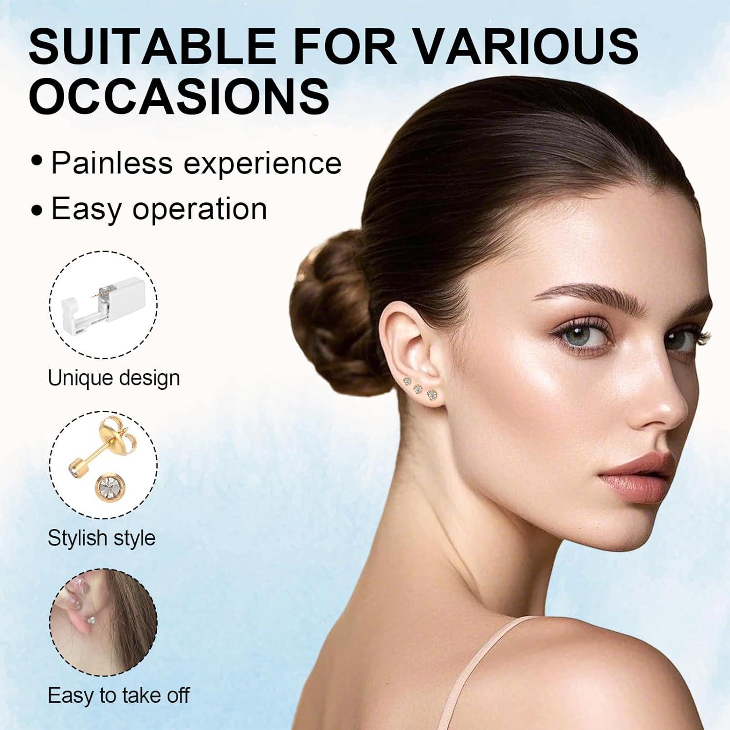 Kit de Perforación de Orejas Keggaen 43 Piezas Doradas