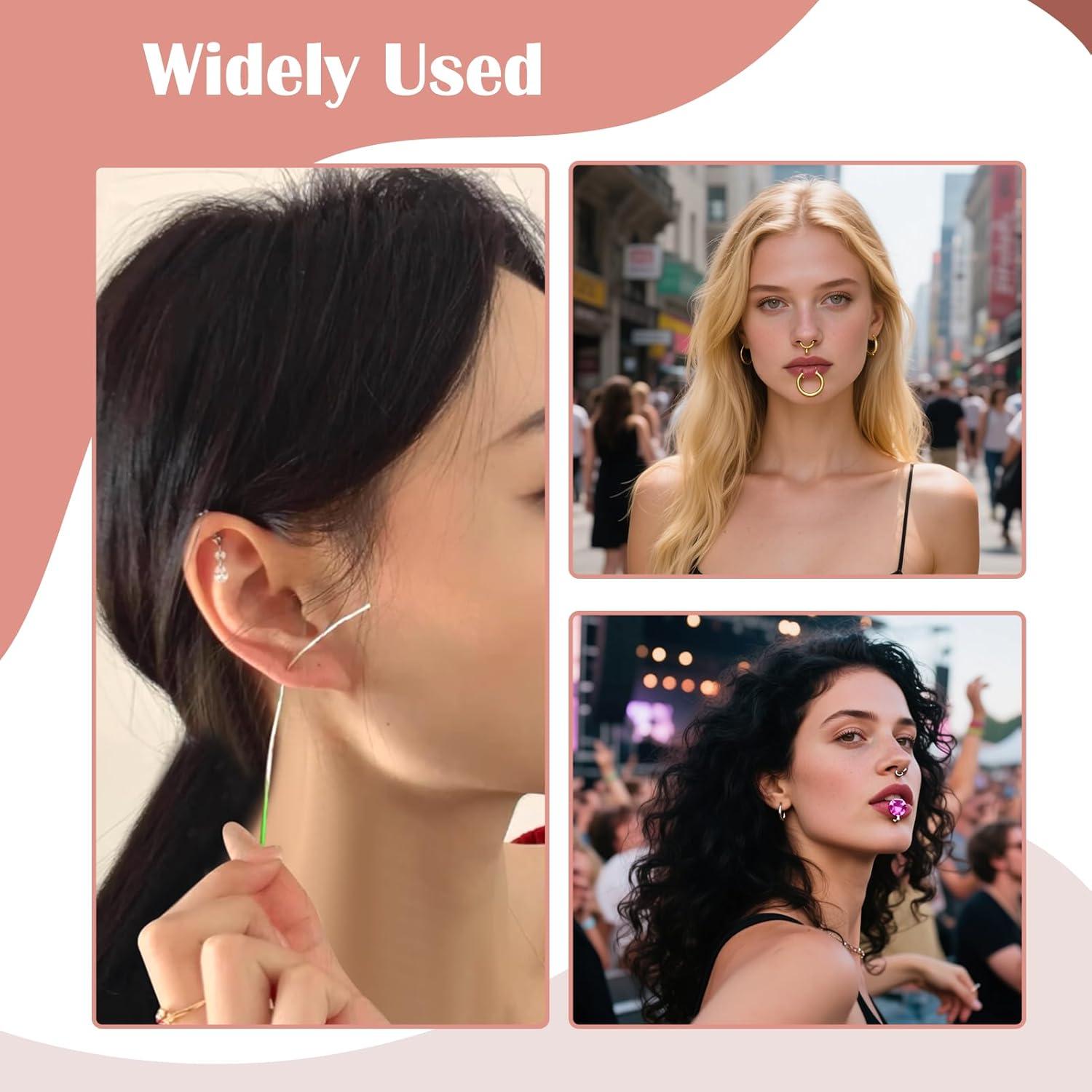 Kit de Limpieza de Piercing de Oreja XANGNIER Rosa 240 Hilos