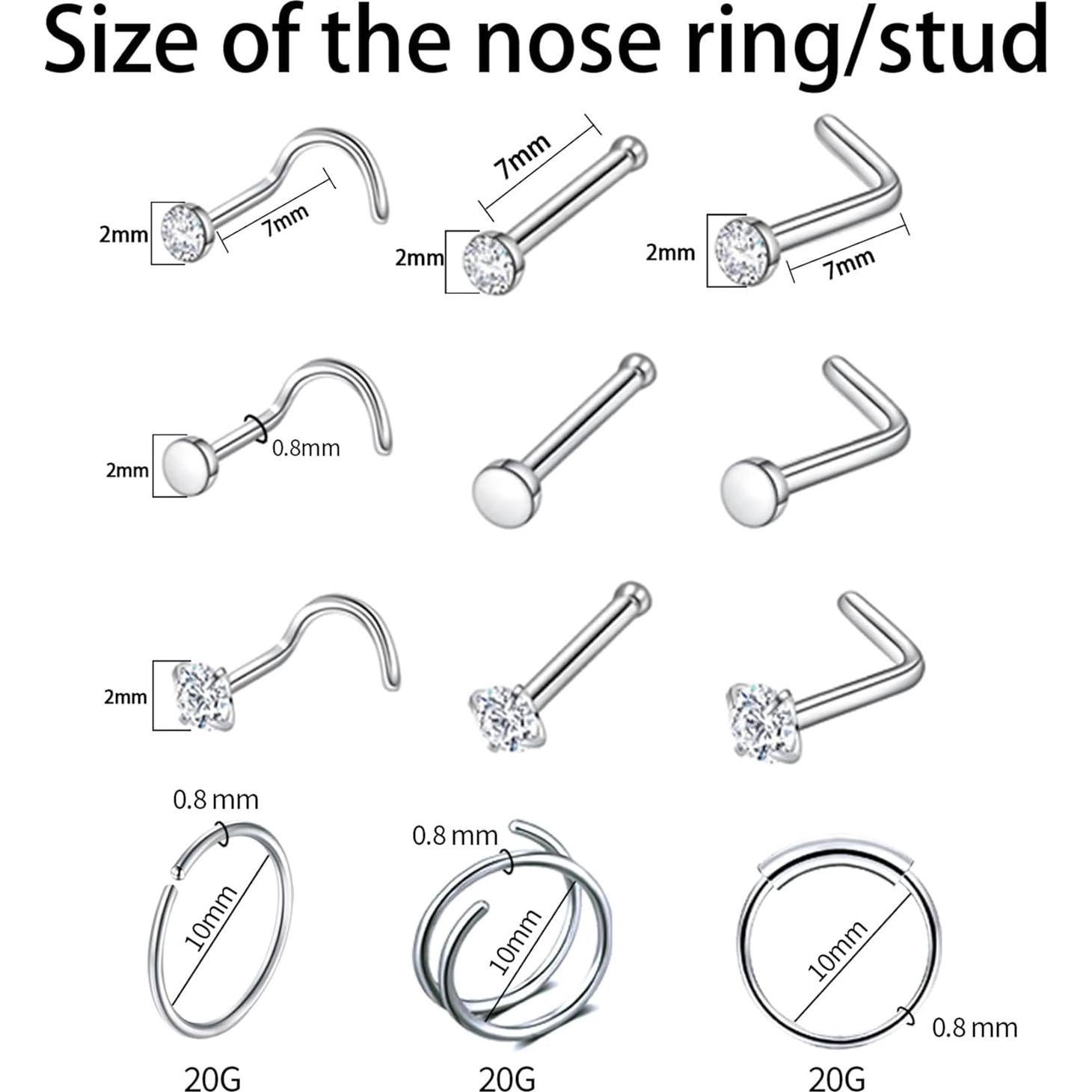 Kit de Piercing Tustrion 153 Piezas Acero Inoxidable 316L