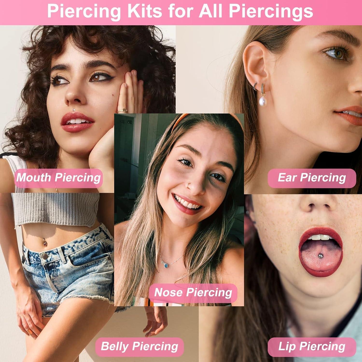 Kit de Perforación Corporal Evatage 164PCS con Agujas 14G-20G