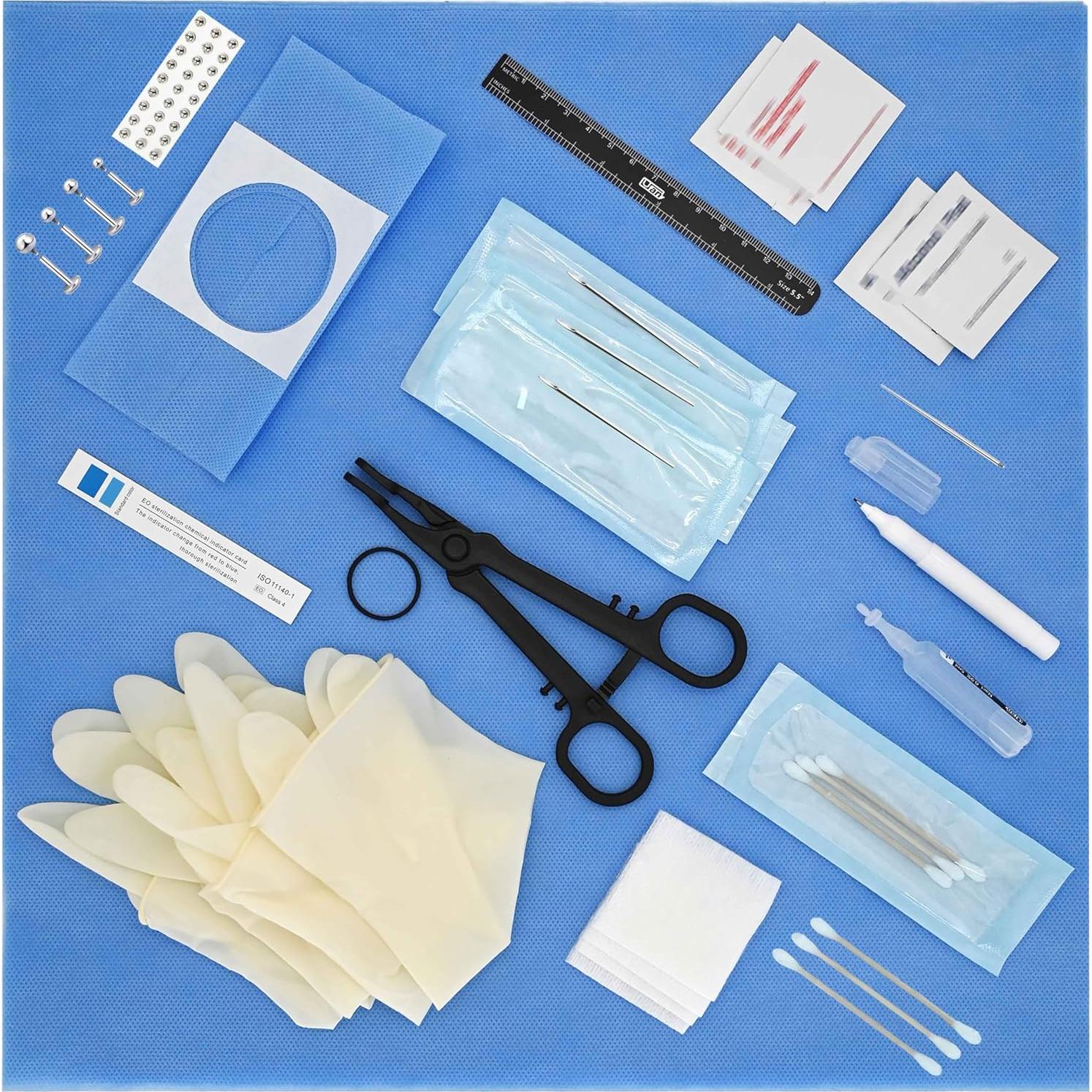 Kit de Piercing Estéril UAN 16G de Joyería de Titanio