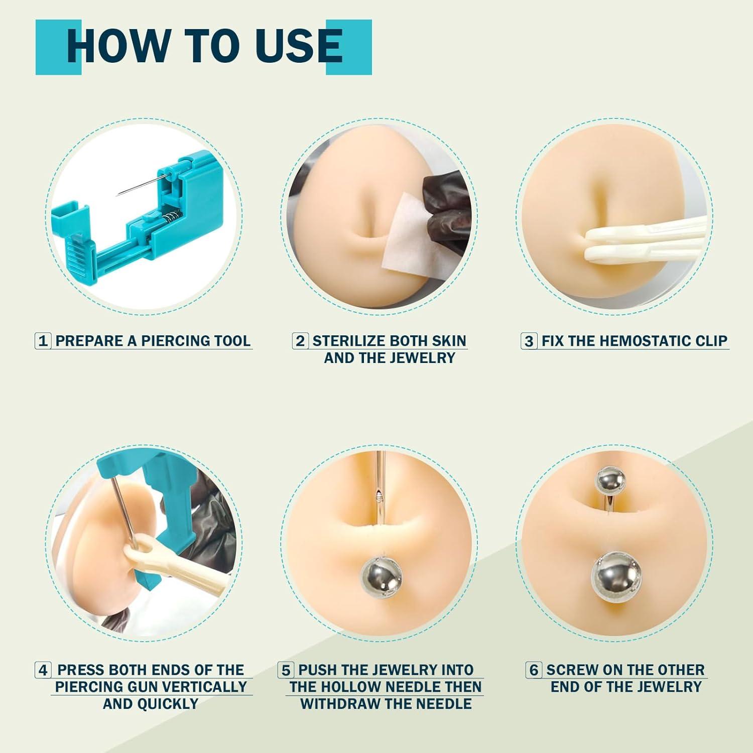 Kit de Perforación Corporal 24 Piezas Lianrunshangmao 14G 16G 20G