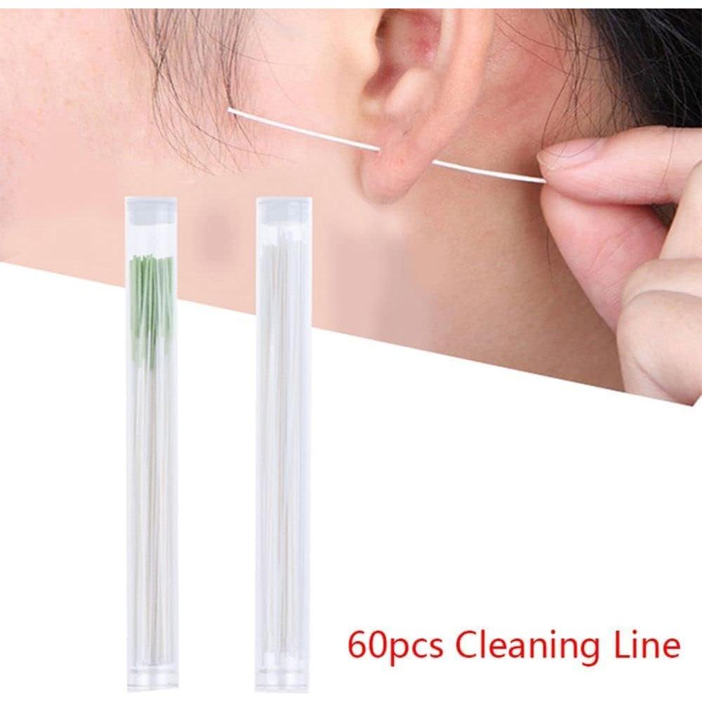 Limpiador de Piercing de Oreja BWESOO - Hilo de Limpieza Herbal