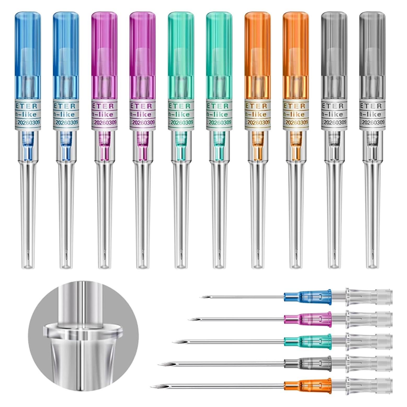 Kit de Catéter de Perforación Mixto 10 Piezas Prgislew 14G-22G