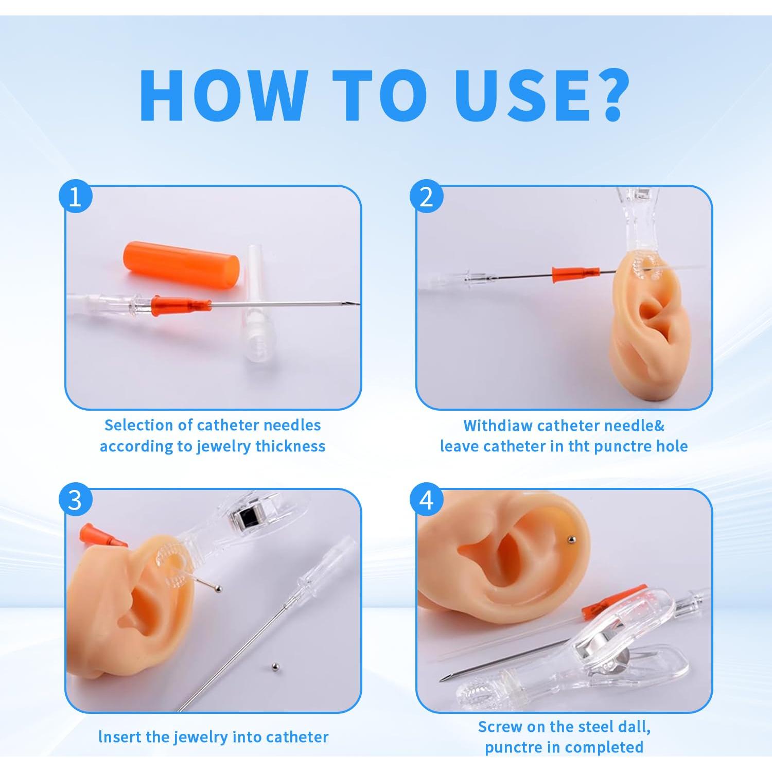 Kit de Catéter de Perforación Mixto 10 Piezas Prgislew 14G-22G