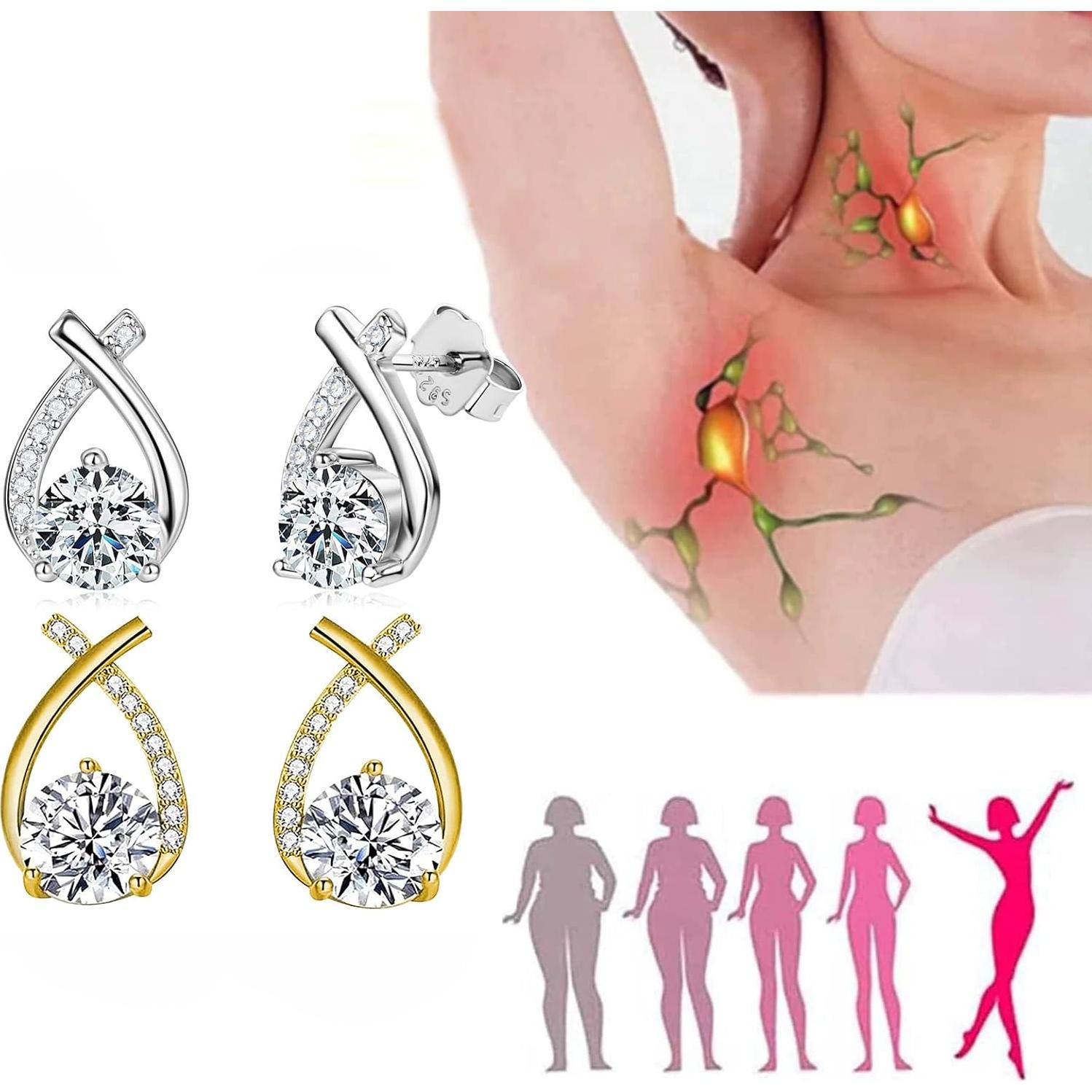 Pendientes Linfáticos Lucpee de Germanio para Drenaje Detox